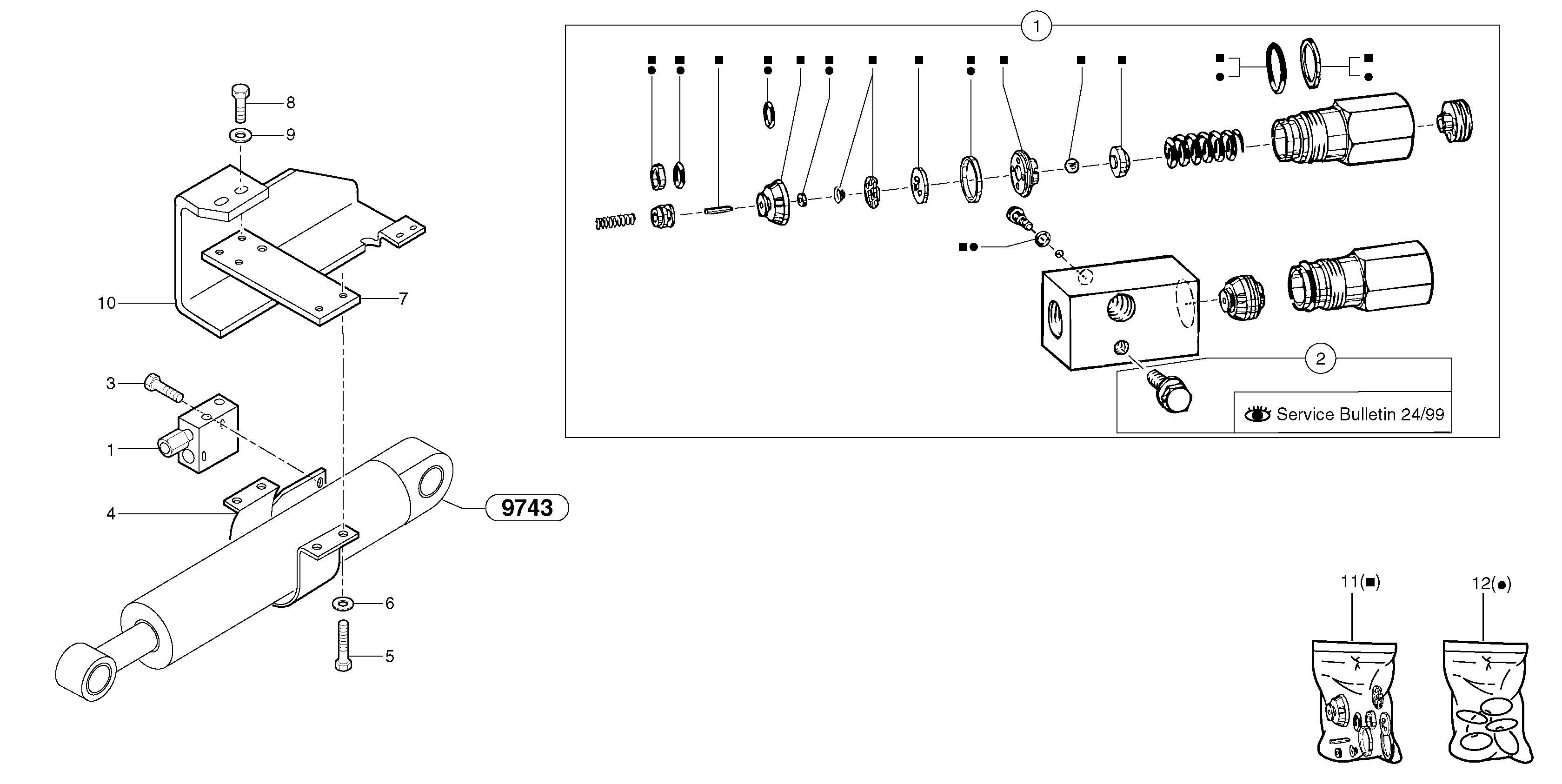 Схема запчастей Volvo EC15 - 43093 Safety valve ( boom cylinder ) EC15 TYPE 265 XR