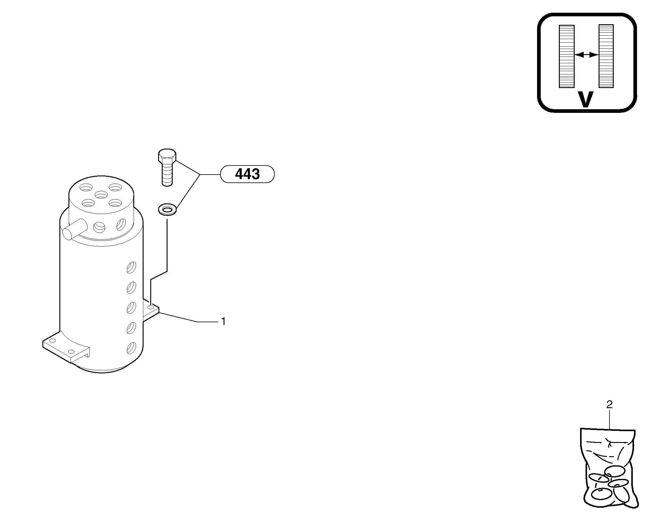 Схема запчастей Volvo EC15 - 5812 Swivel joint / variable track EC15 TYPE 261 XT/XTV