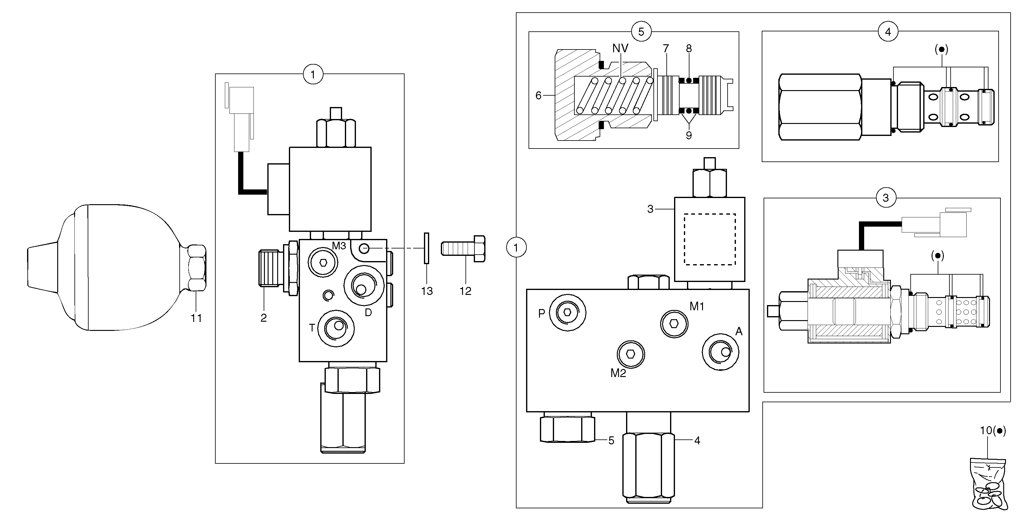 Схема запчастей Volvo EC15 - 103327 Accumulator / electrovalve EC15 TYPE 265 XR