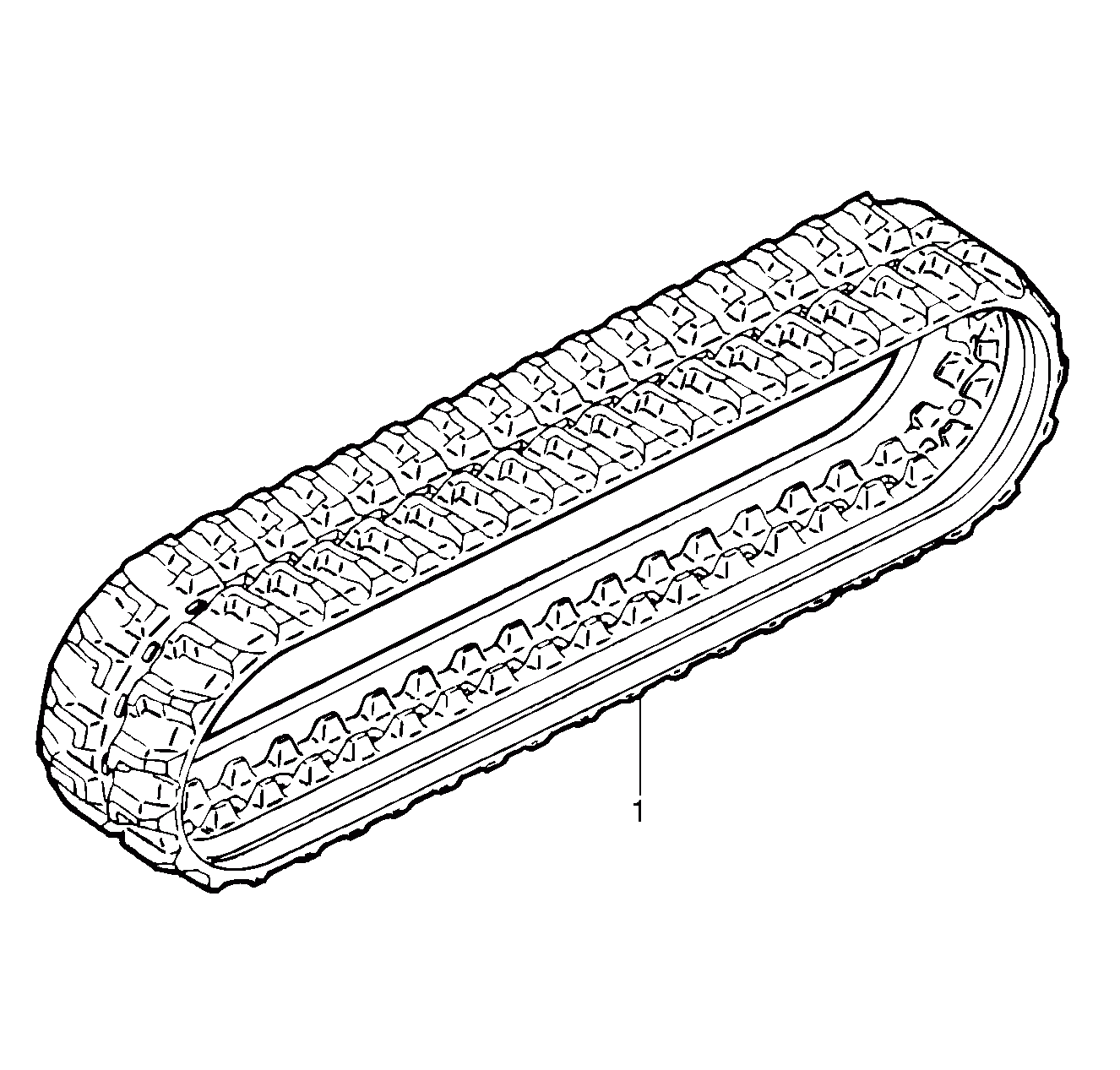 Схема запчастей Volvo EC15 - 5820 Гусеничные цепи (гусеницы) резиновые EC15 TYPE 261 XT/XTV