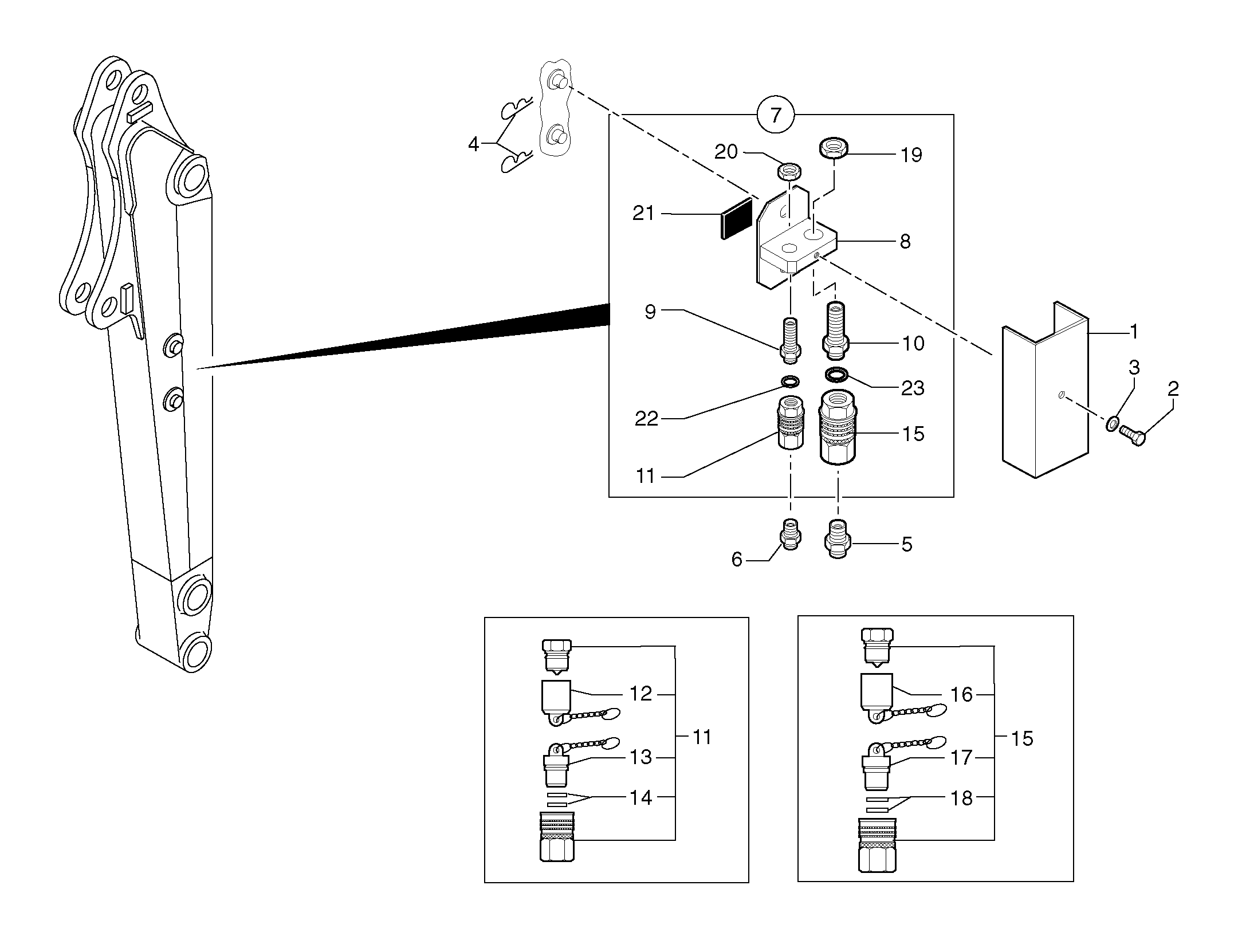 Схема запчастей Volvo EC15 - 105250 Kit coupler ( accessories ) EC15 TYPE 265 XR