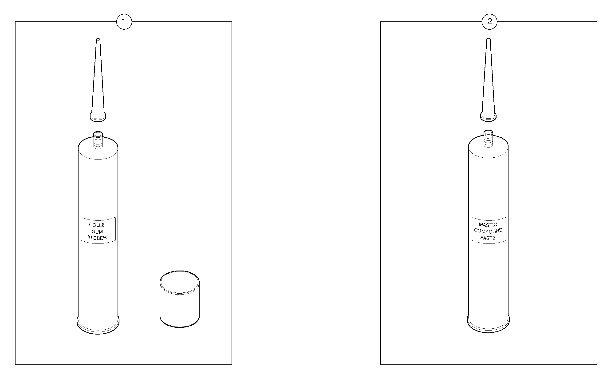 Схема запчастей Volvo EC15 - 5899 Glue Kit for cab EC15 TYPE 261 XT/XTV