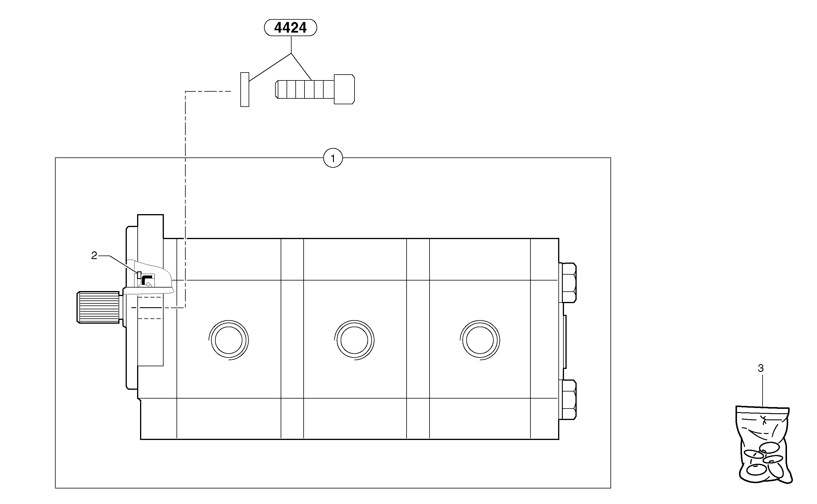 Схема запчастей Volvo EC15 - 5910 Гидронасос (основной насос) EC15 TYPE 261 XT/XTV