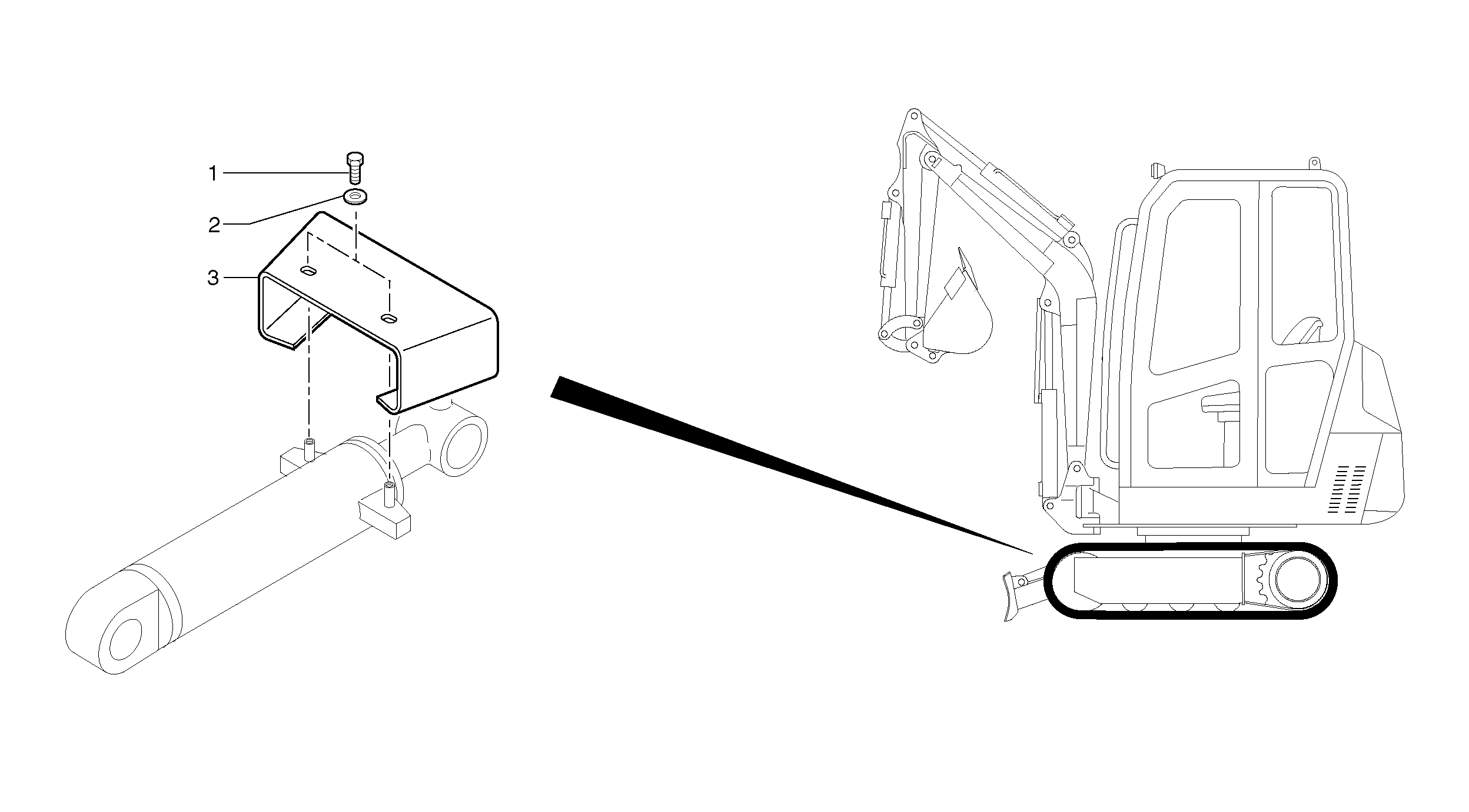Схема запчастей Volvo EC15 - 102228 Cylinder rod protection EC15 TYPE 261 XT/XTV