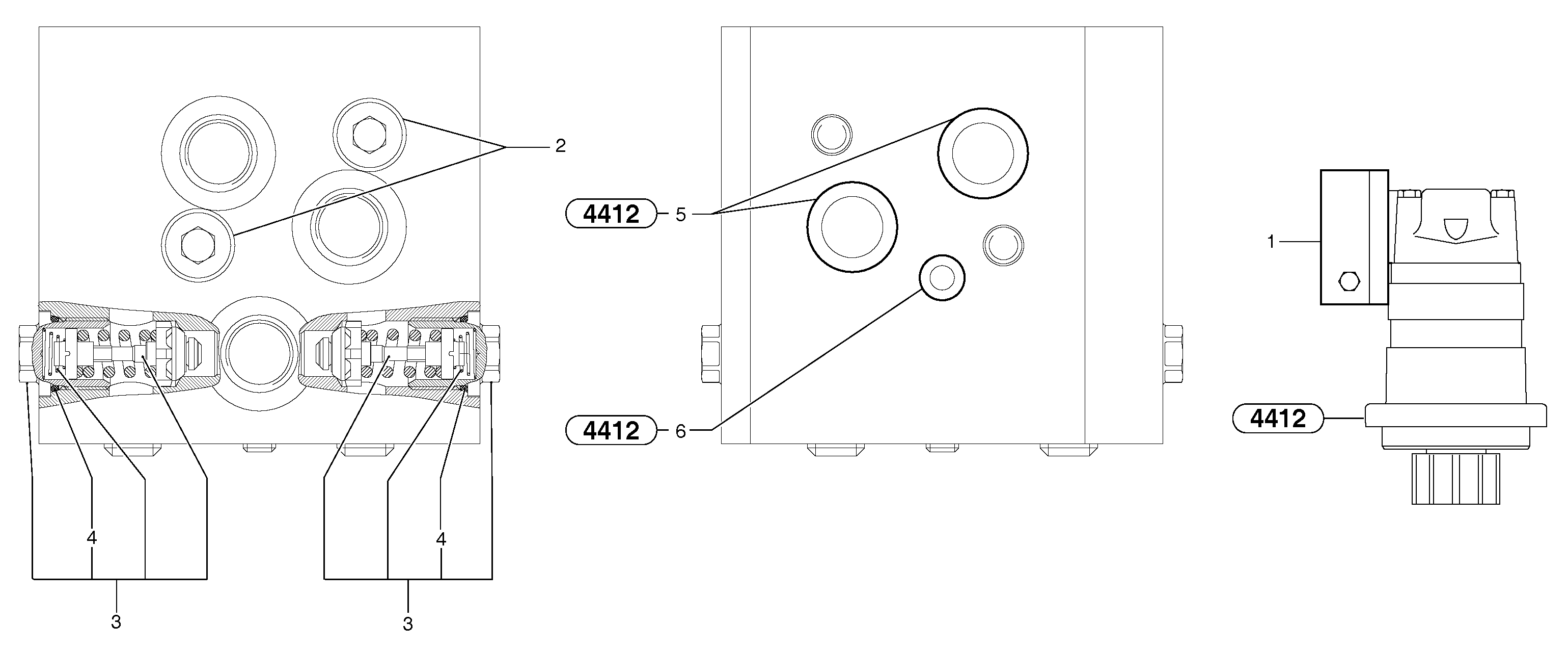 Схема запчастей Volvo EC15B - 38385 Balancing valve ( slewing ) EC15B TYPE 272 XR