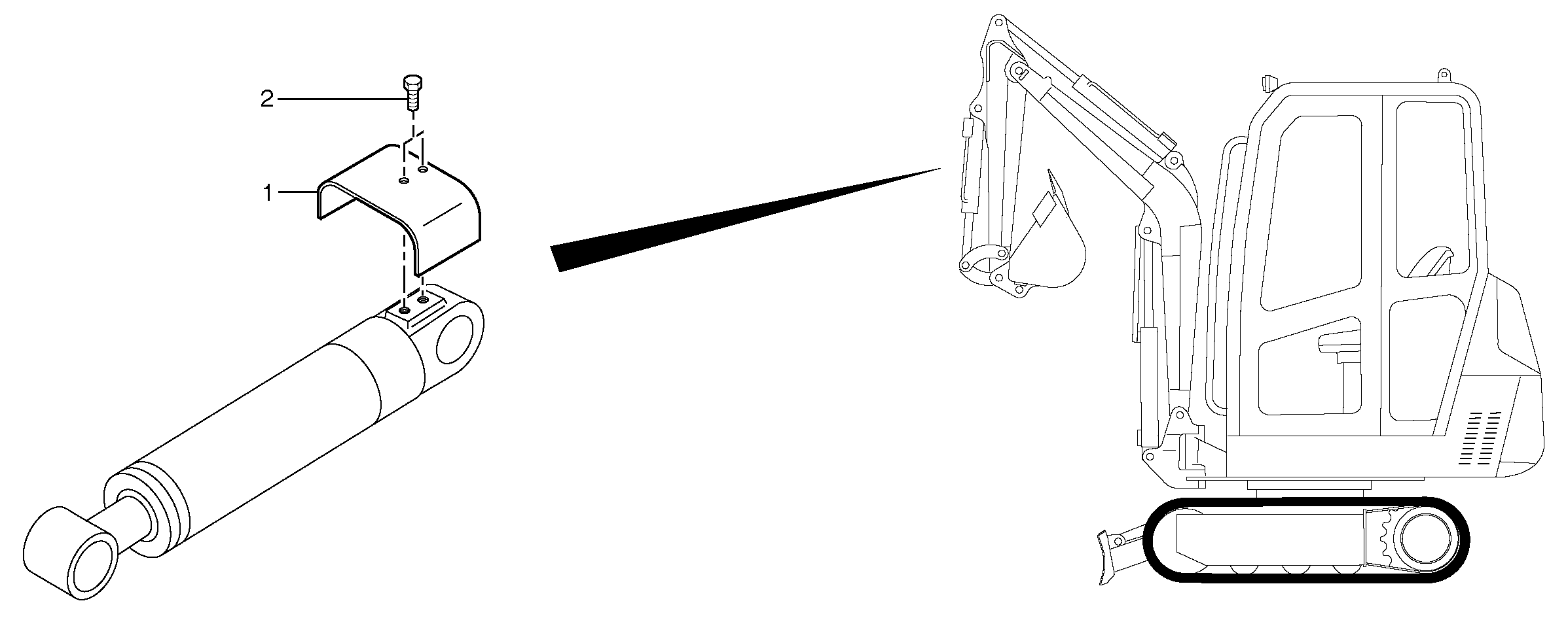 Схема запчастей Volvo EC15B - 39661 Cylinder rod protection EC15B TYPE 272 XR