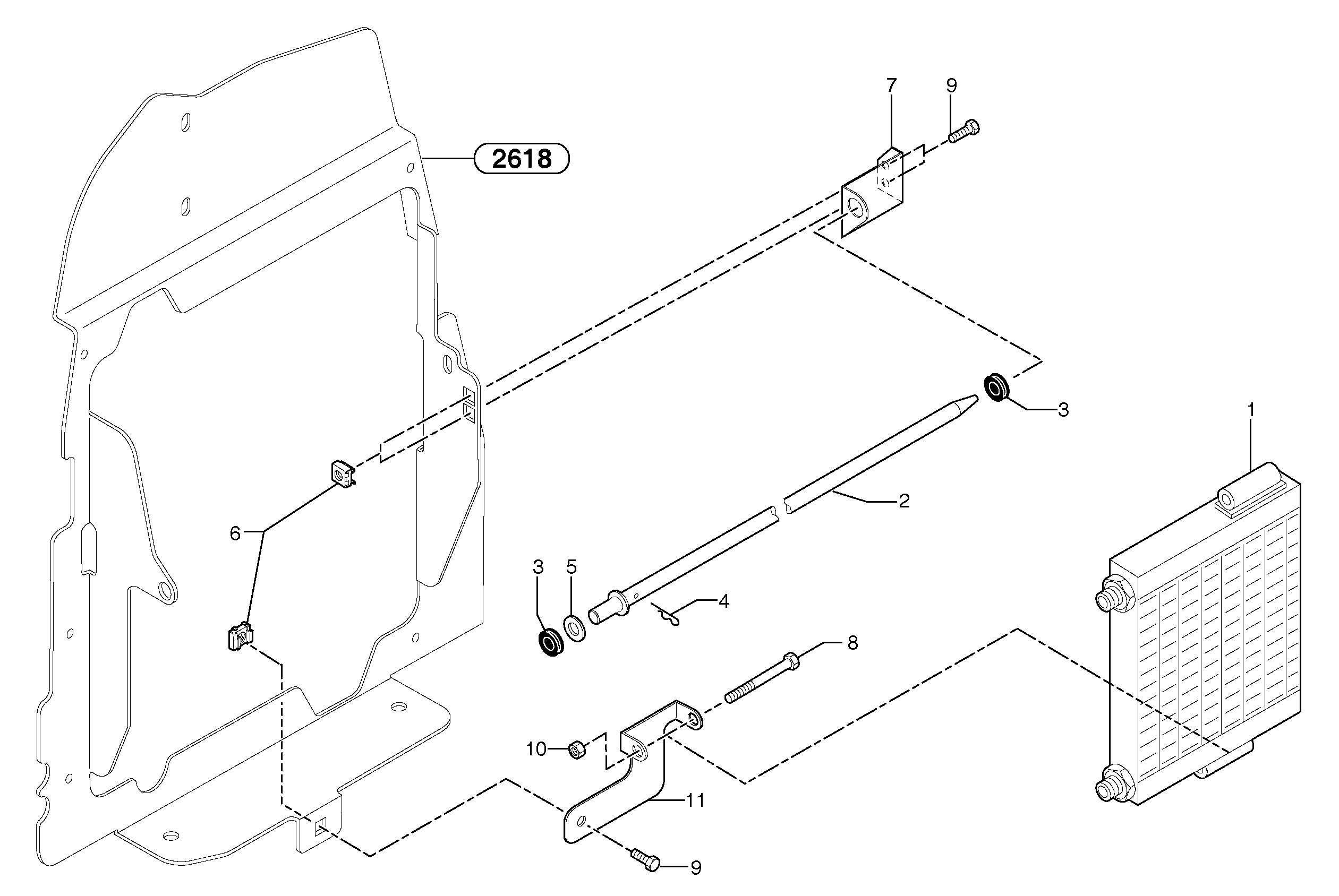 Схема запчастей Volvo EC15B - 88386 Масляный радиатор EC15B TYPE 272 XT/XTV