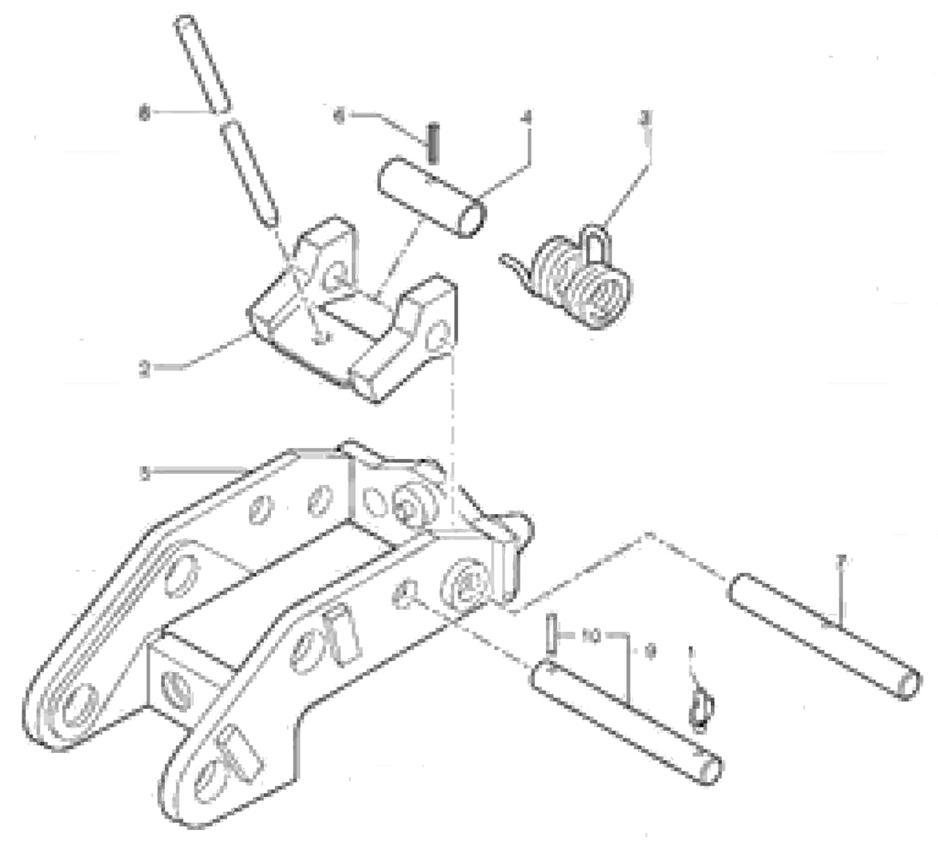 Схема запчастей Volvo EC15B - 45528 Tool holder / mechanical control EC15B TYPE 272 XT/XTV