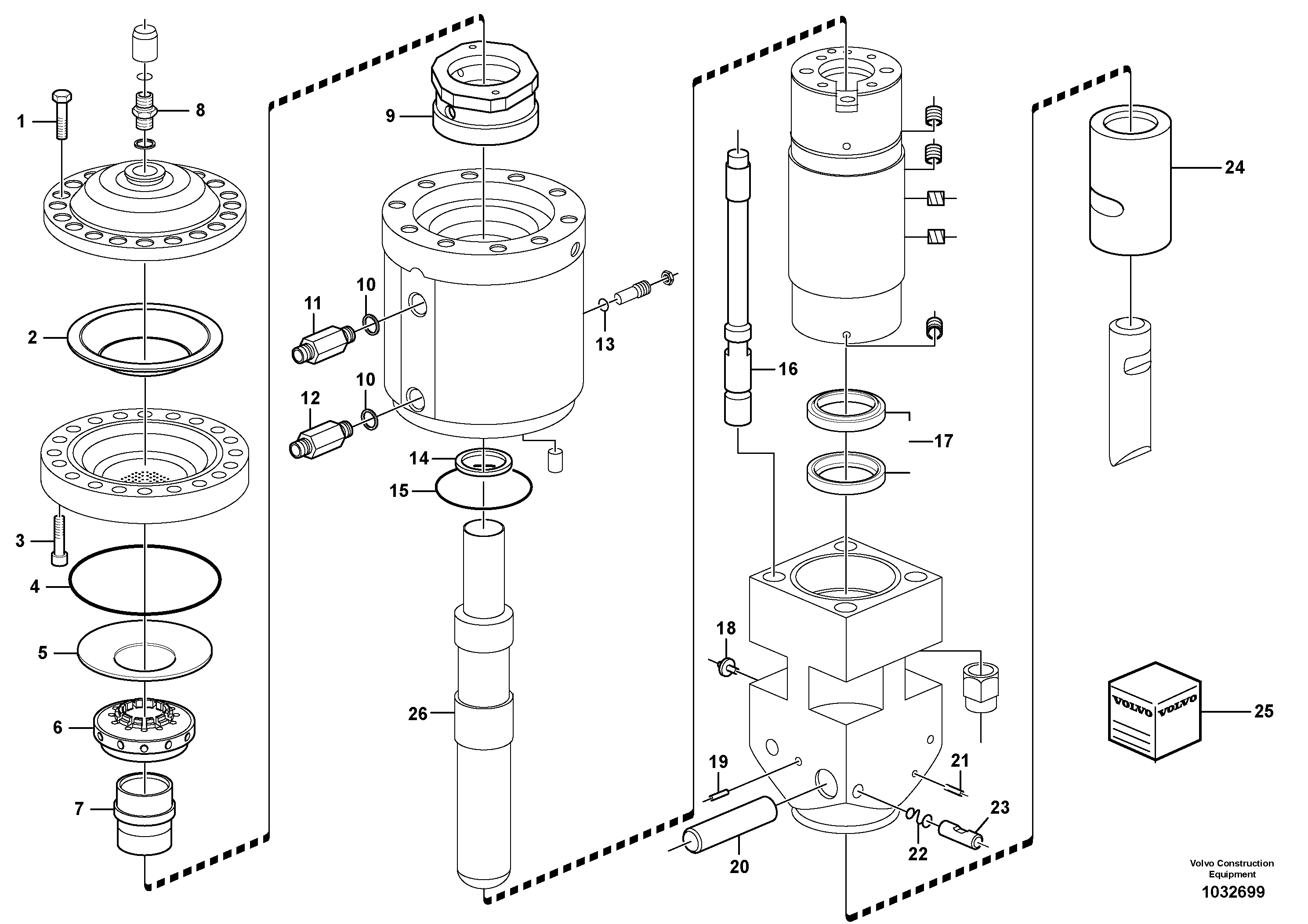 Схема запчастей Volvo EC15B - 40886 Hammer EC15B TYPE 272 XT/XTV