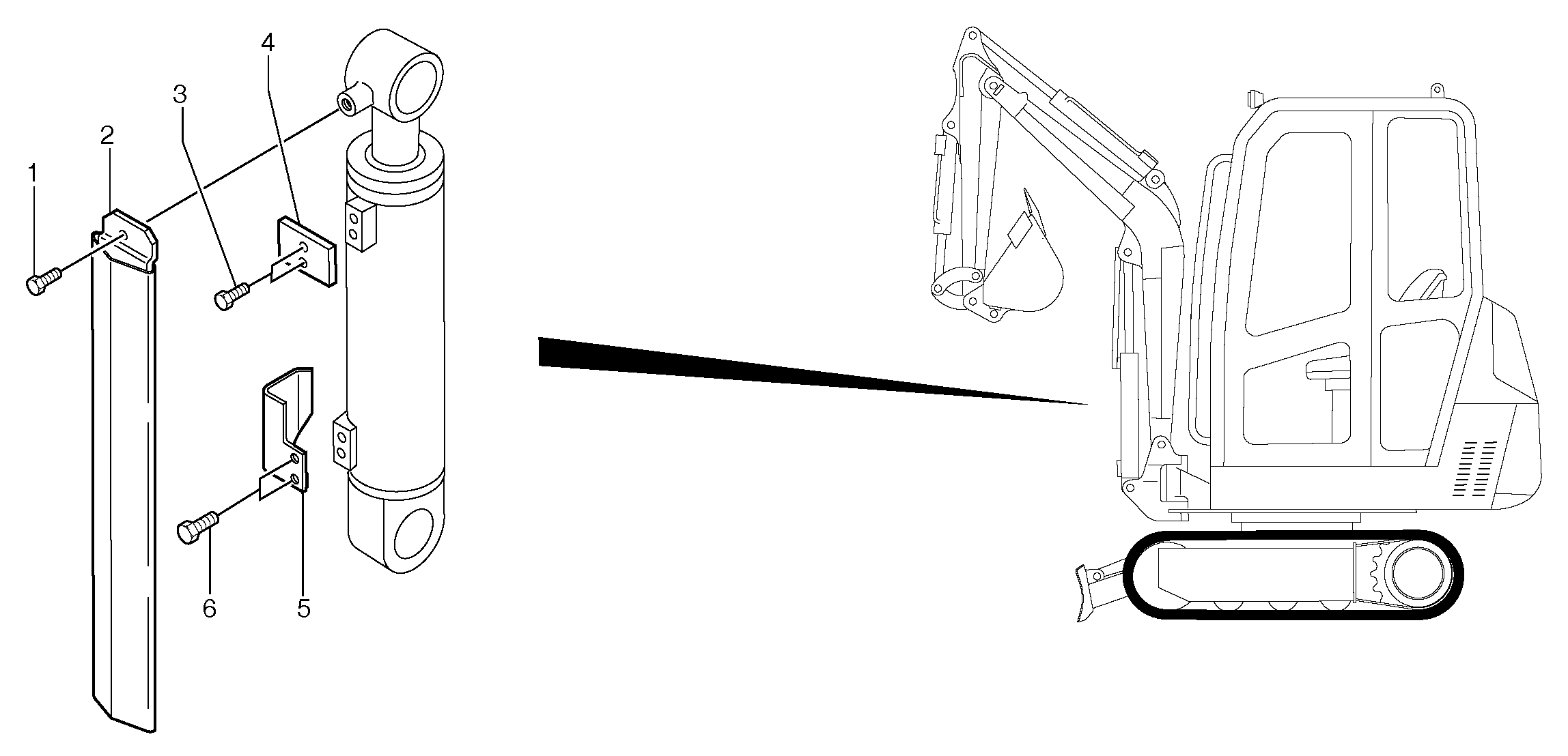 Схема запчастей Volvo EC15B - 102254 Cylinder rod protection EC15B TYPE 272 XT/XTV