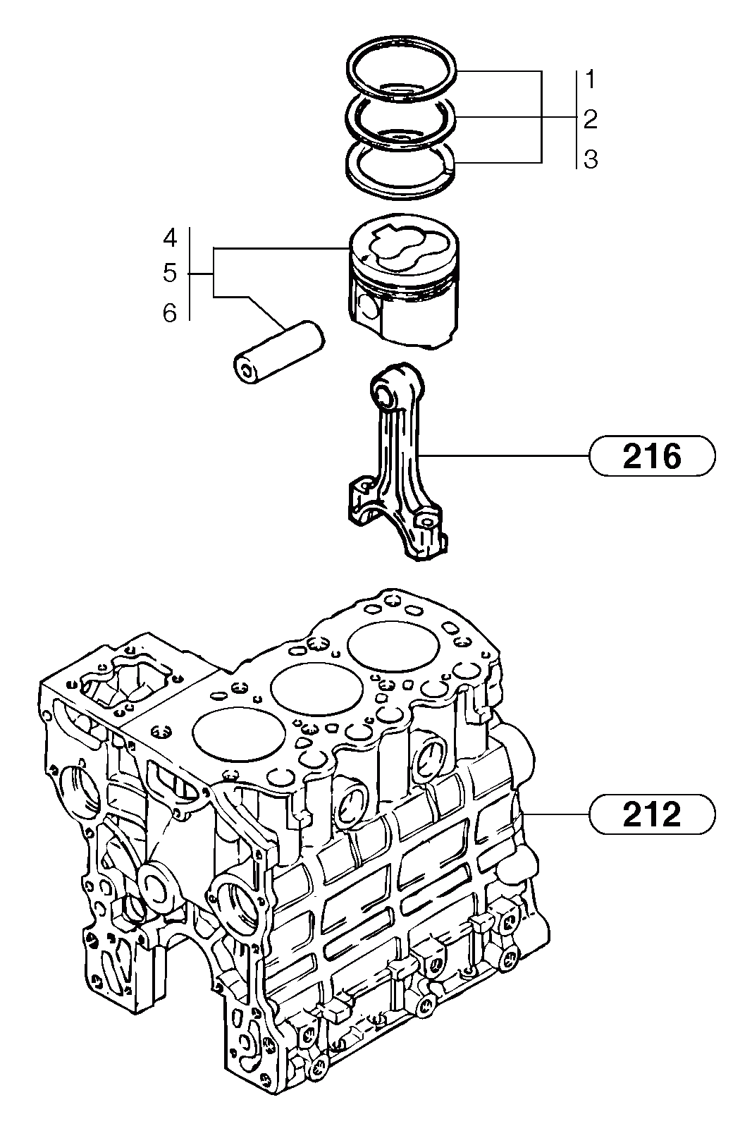 Схема запчастей Volvo EC15B - 18821 Pistons EC15B TYPE 272 XR