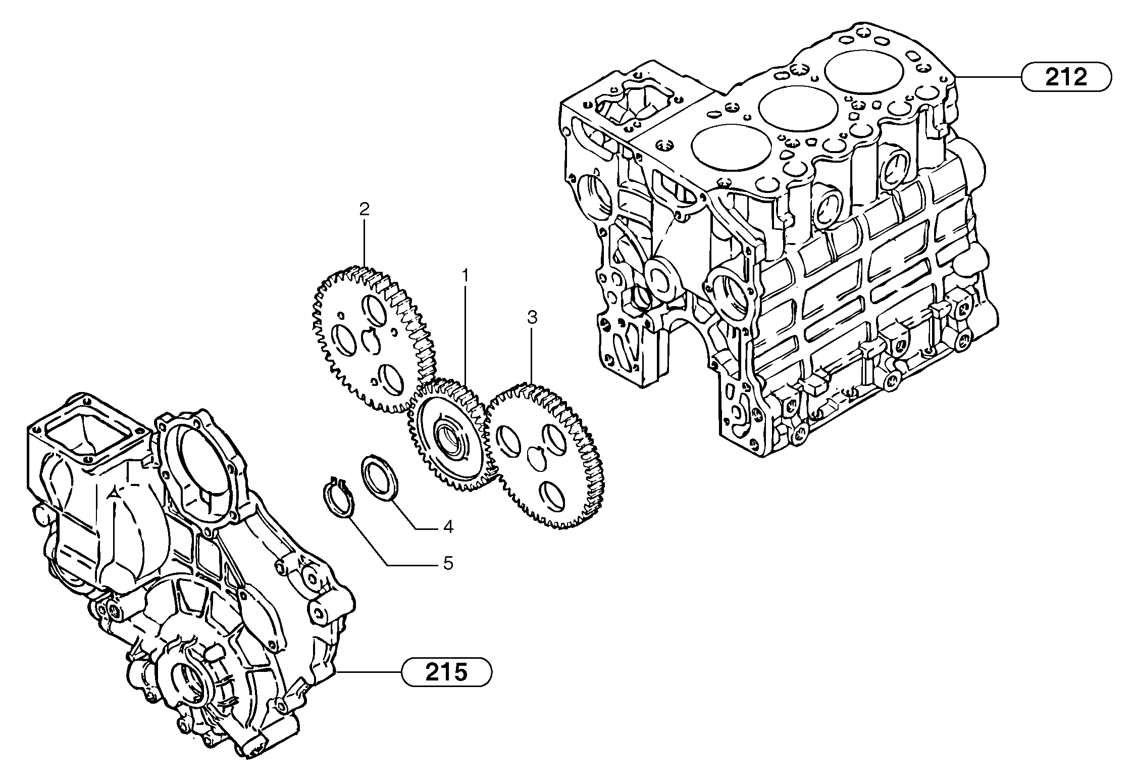 Схема запчастей Volvo EC15B - 17169 Timing gears EC15B TYPE 272 XR