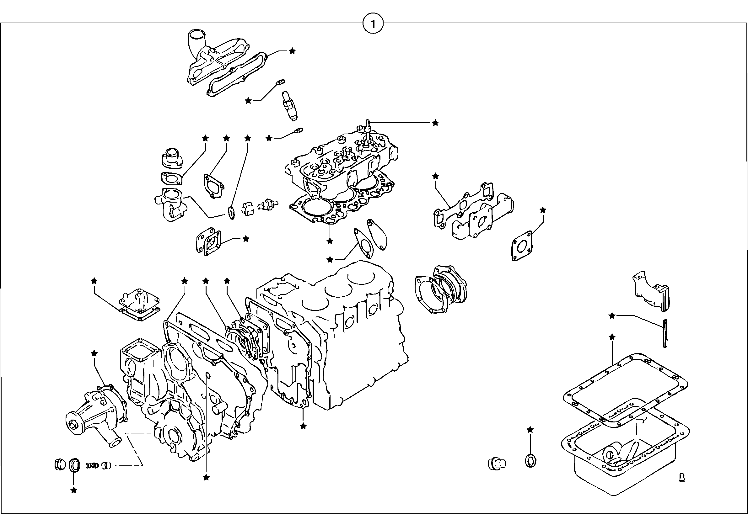 Схема запчастей Volvo EC15B - 28635 Engine gasket kit EC15B TYPE 272 XT/XTV