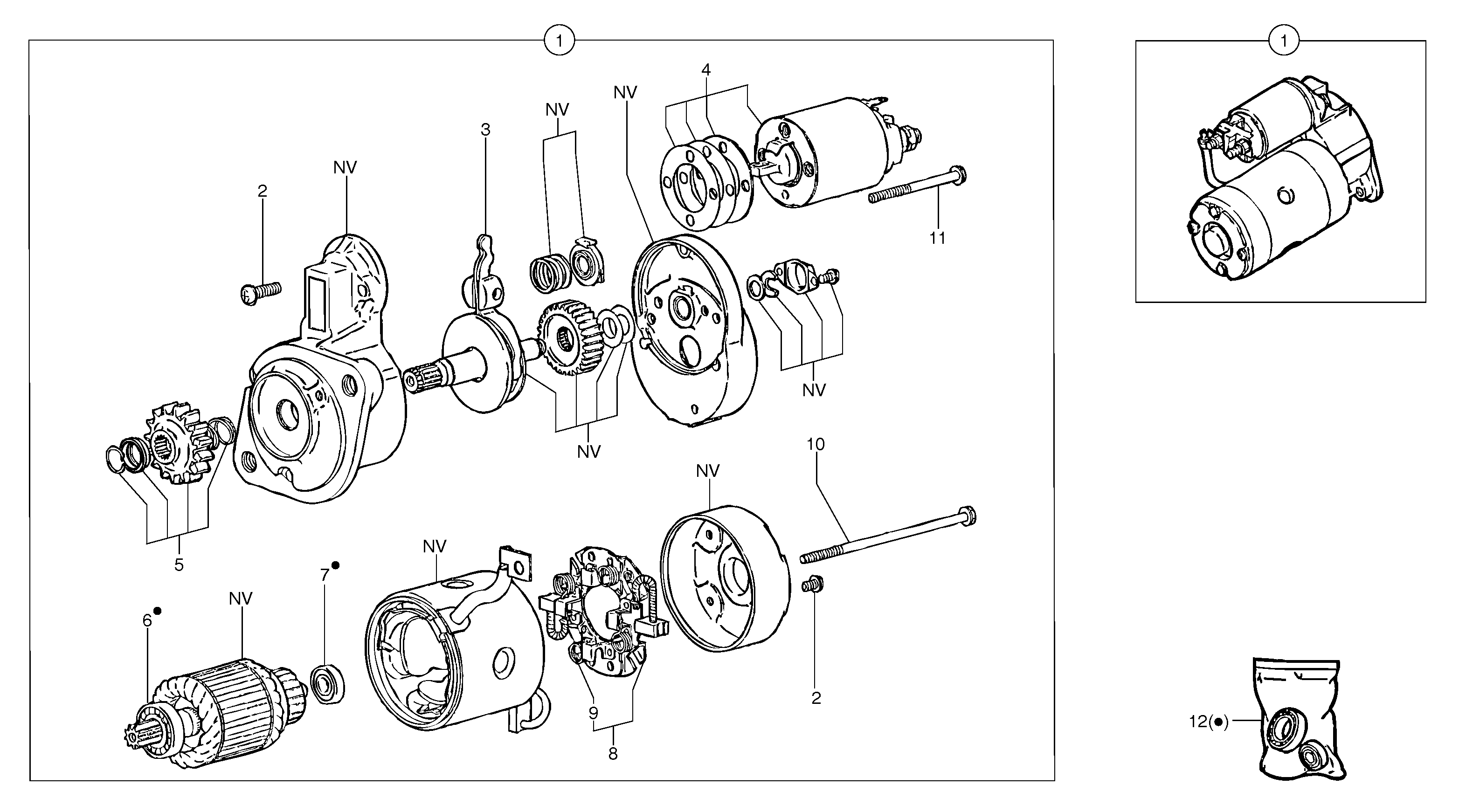 Схема запчастей Volvo EC15B - 25898 Starter motor EC15B TYPE 272 XR