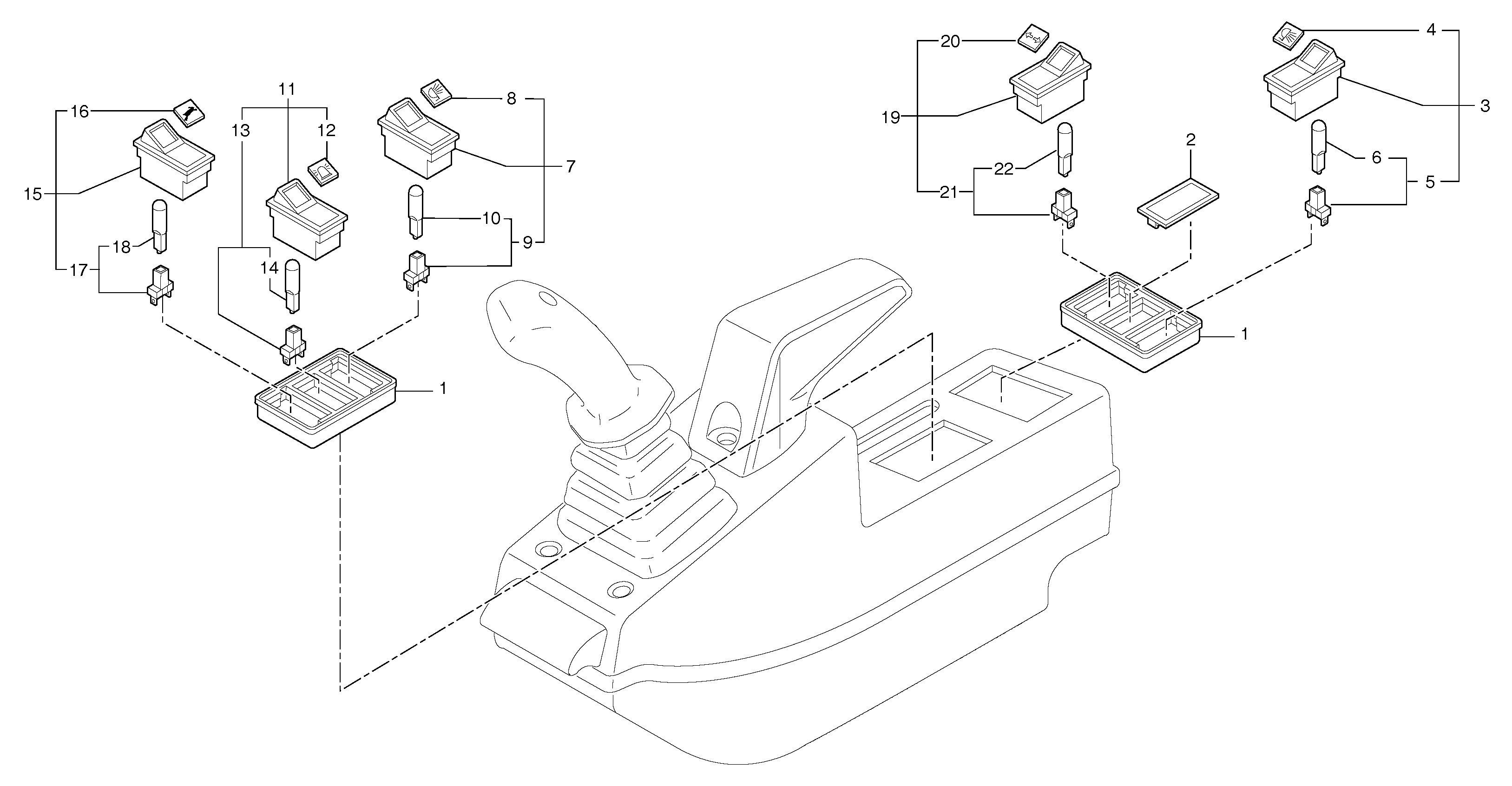 Схема запчастей Volvo EC15B - 79 Operators station : instrument panel ( left ) EC15B TYPE 272 XT/XTV