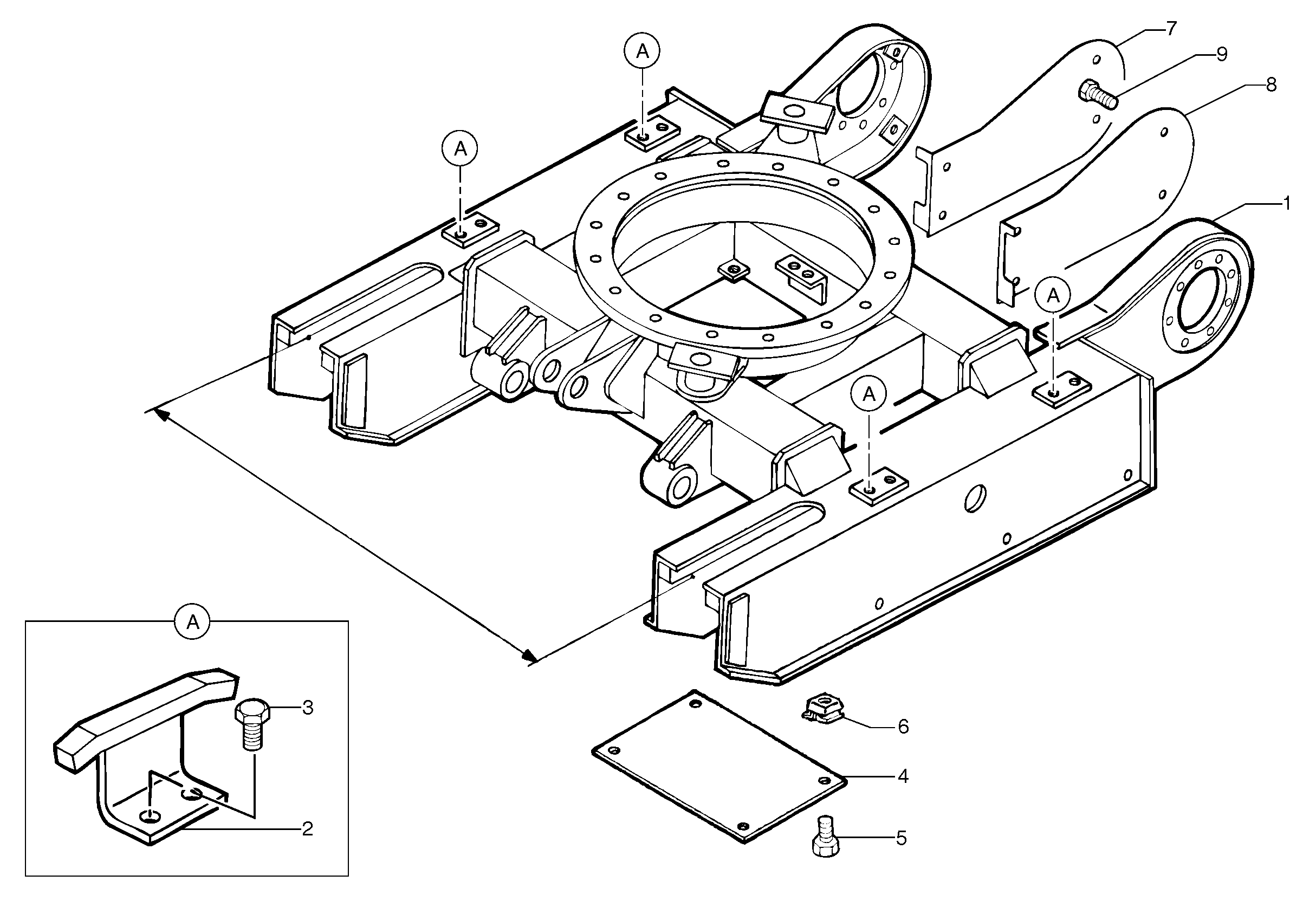 Схема запчастей Volvo EC15B - 82943 Lower frame EC15B TYPE 272 XR