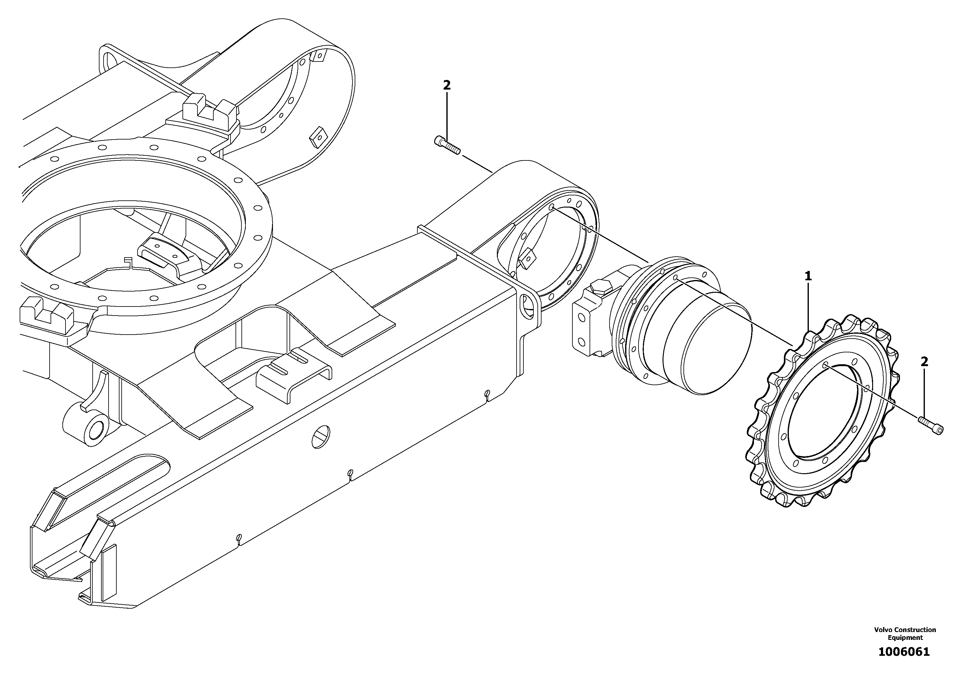 Схема запчастей Volvo EC15B - 32671 Travelling gear motor assy / sprocket EC15B TYPE 272 XR
