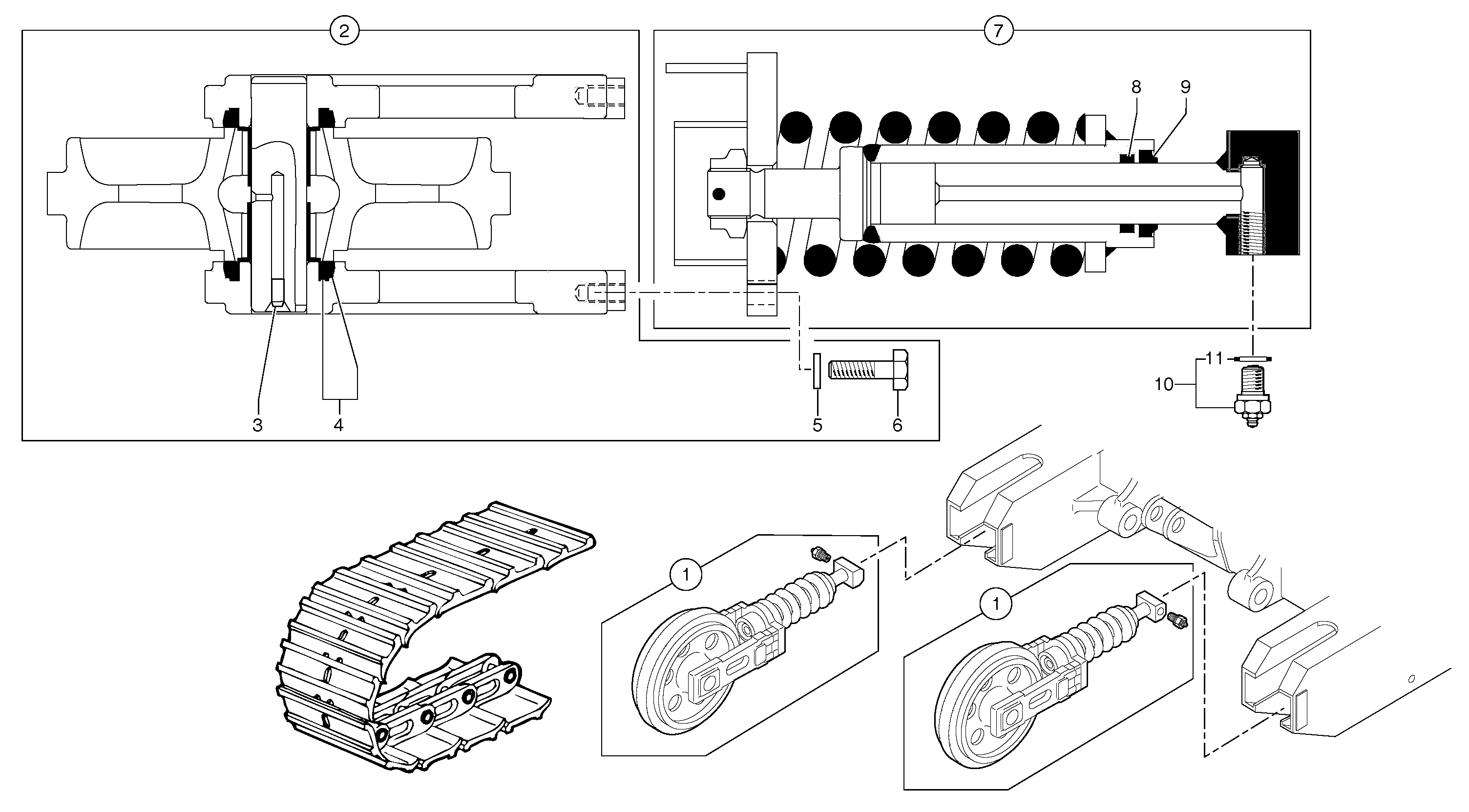 Схема запчастей Volvo EC15B - 390 Track tensioning ( steel tracks ) EC15B TYPE 272 XT/XTV