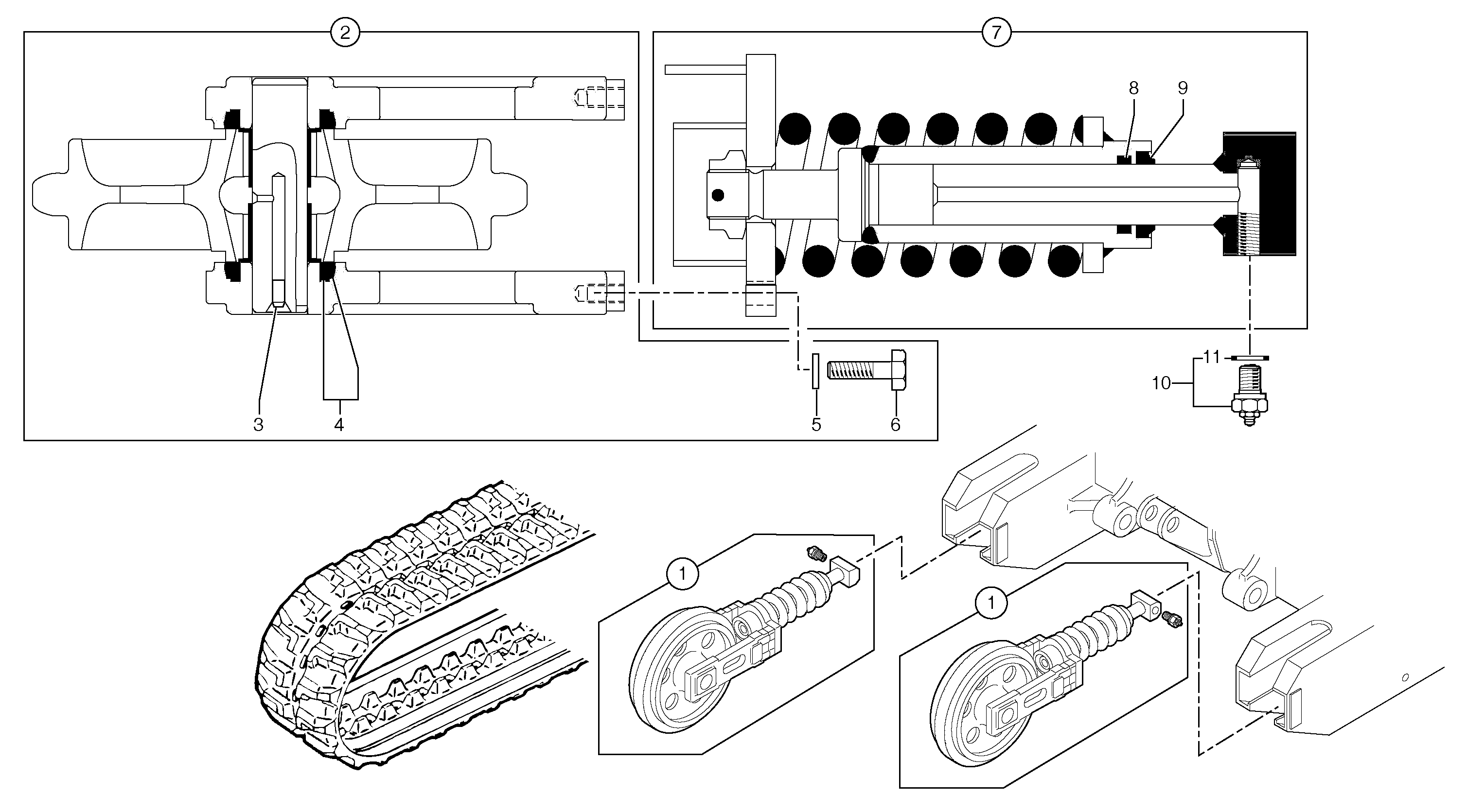Схема запчастей Volvo EC15B - 391 Track tensioning ( rubber tracks ) EC15B TYPE 272 XT/XTV