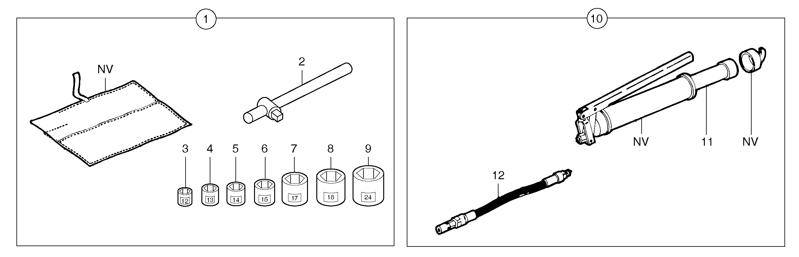 Схема запчастей Volvo EC15B - 40789 Инструменты для ремонта EC15B TYPE 272 XR