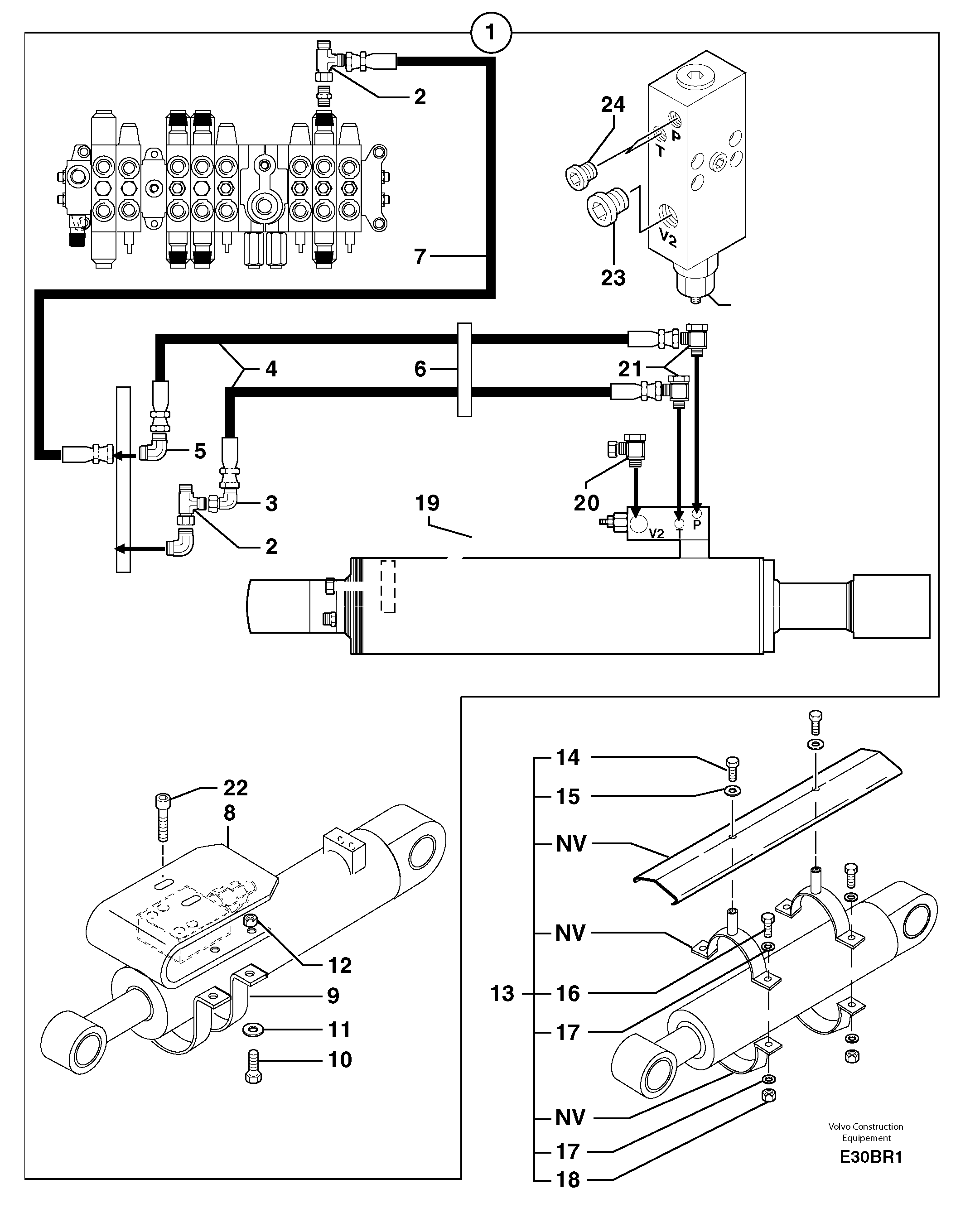 Схема запчастей Volvo EC50 - 6163 Supplement concerning handling operations / option EC50 TYPE 247