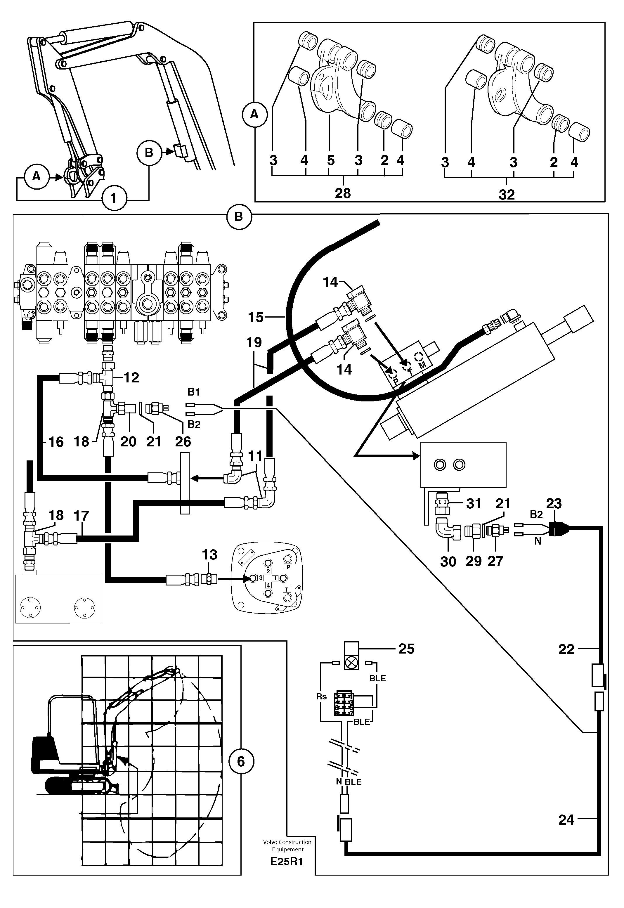 Схема запчастей Volvo EC50 - 6696 Handling operations Ce / without Puma EC50 TYPE 247