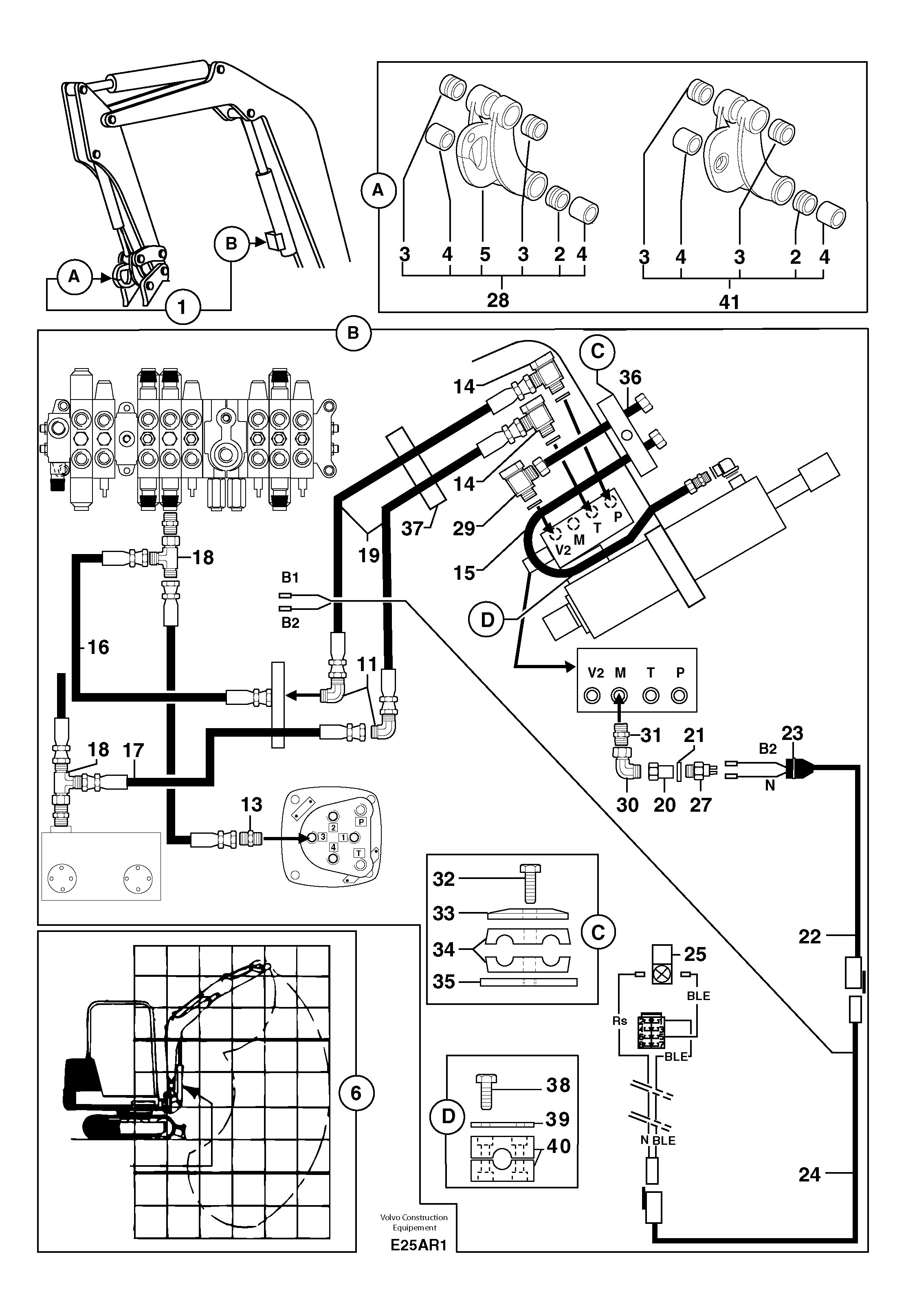 Схема запчастей Volvo EC50 - 6697 Handling operations Ce / without Puma EC50 TYPE 247