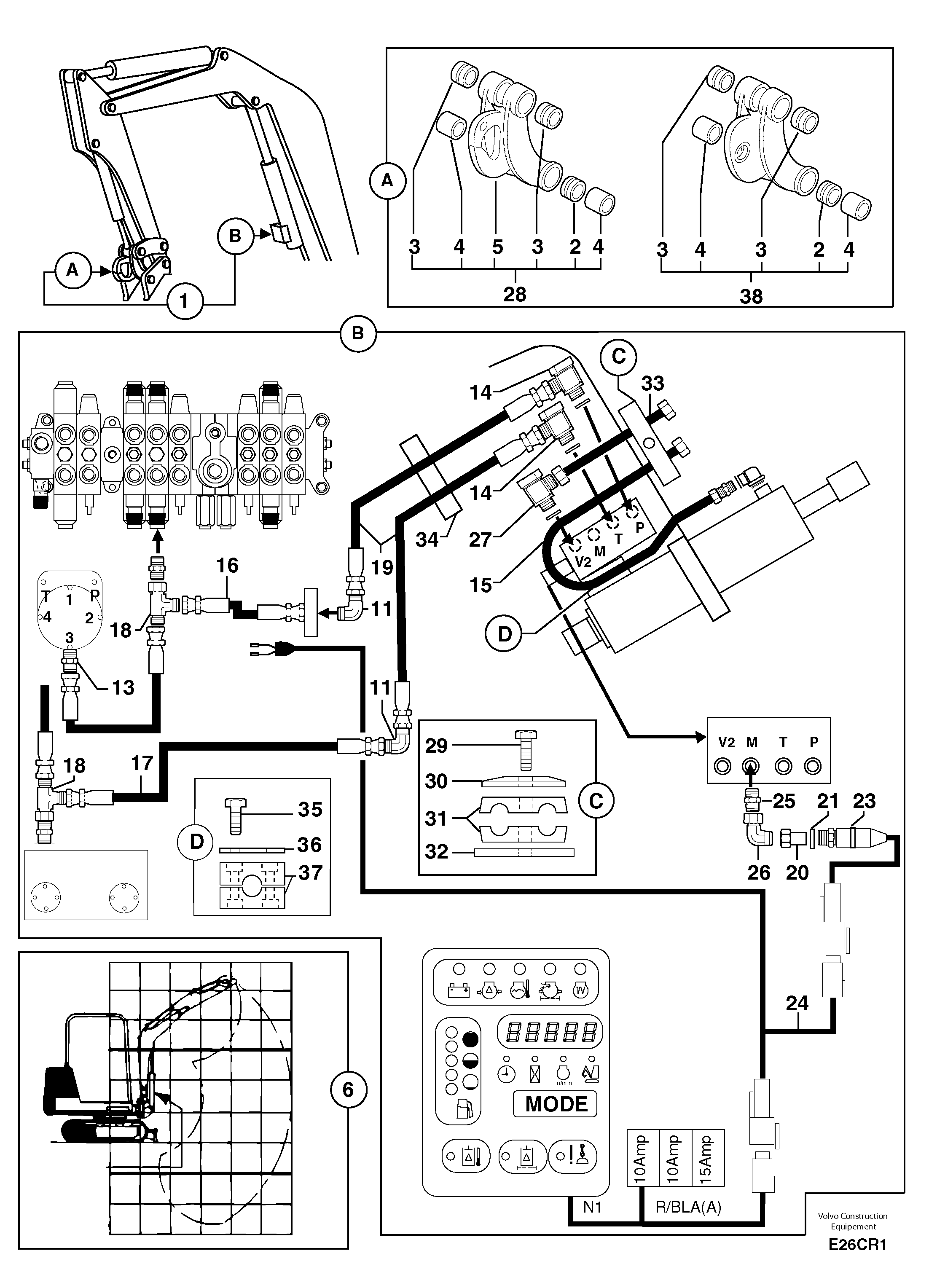 Схема запчастей Volvo EC50 - 6701 Handling operations Ce / with Puma EC50 TYPE 247