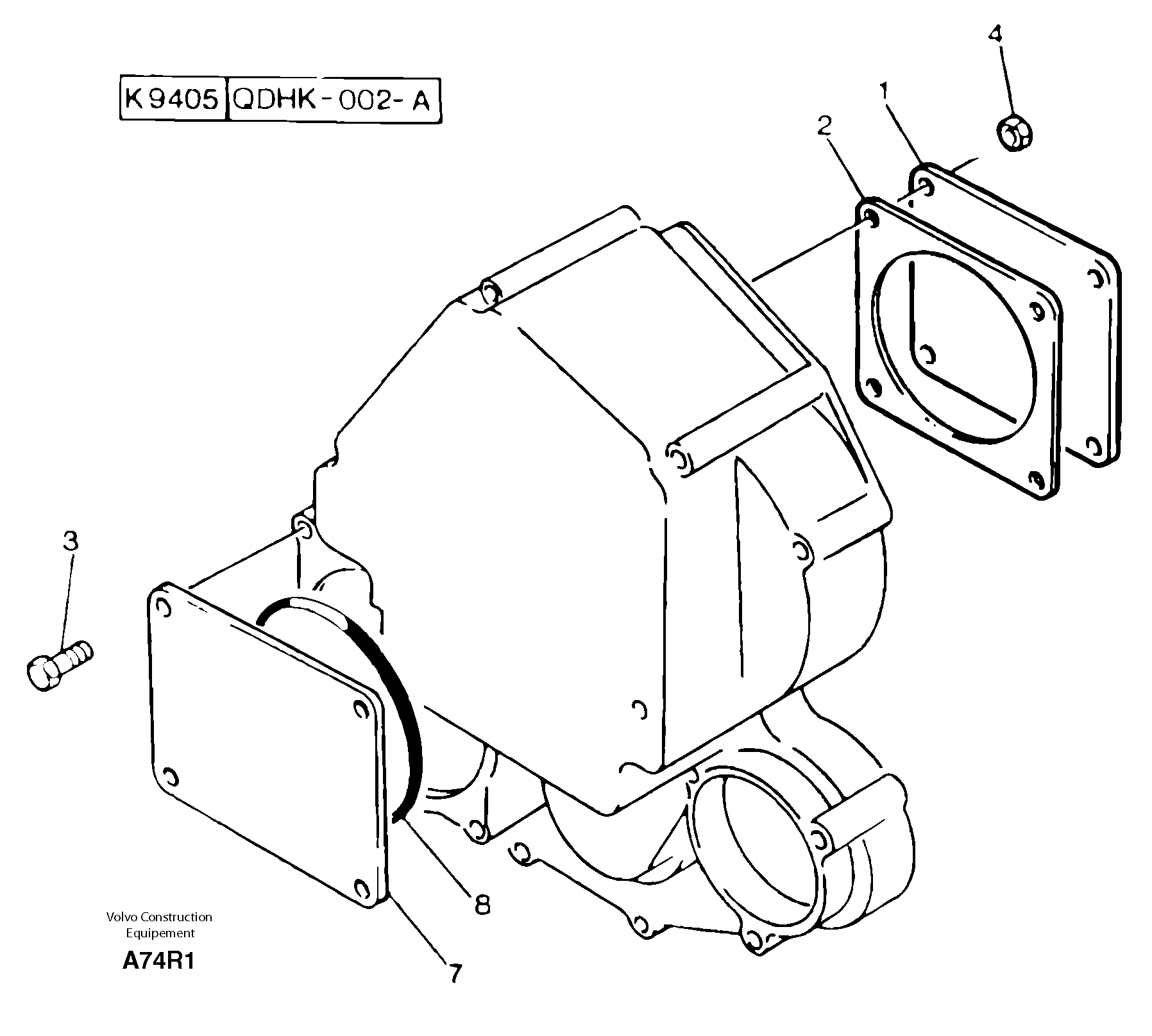 Схема запчастей Volvo EC50 - 6191 Ancillary attachment gear drive EC50VV TYPE 247
