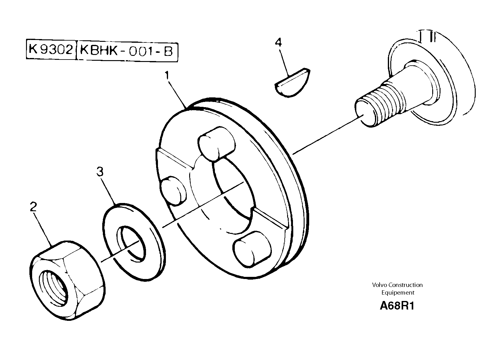 Схема запчастей Volvo EC50 - 6194 Front end drive input EC50VV TYPE 247
