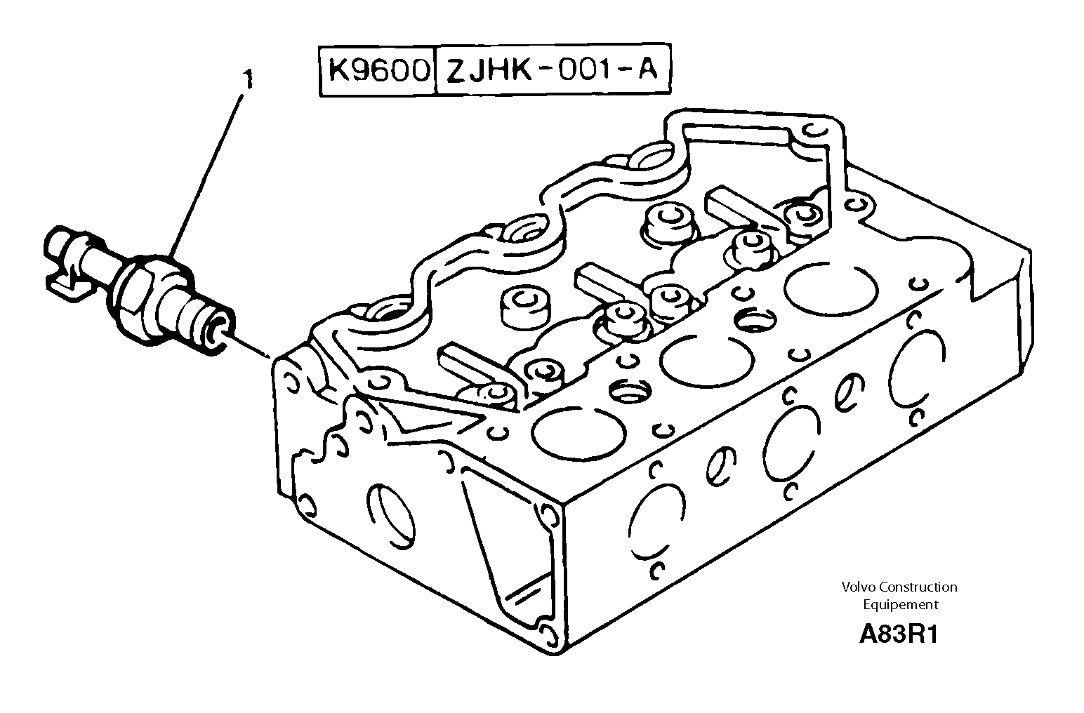 Схема запчастей Volvo EC50 - 6196 Lubrication oil pressure switch and gauge EC50VV TYPE 247