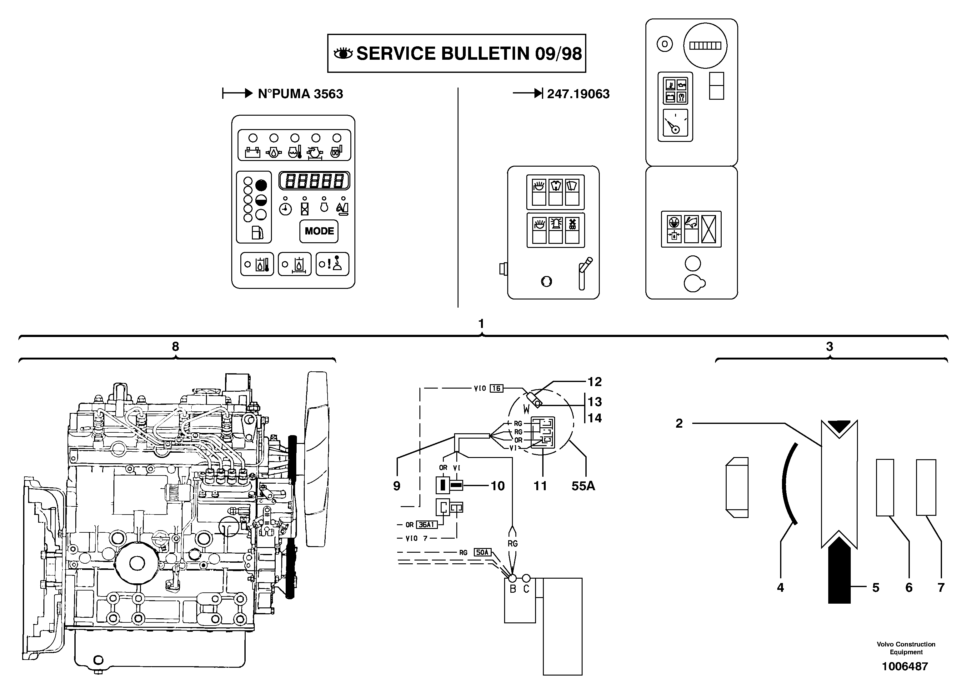 Схема запчастей Volvo EC50 - 9271 Двигатель в сборе (дизель) EC50 TYPE 247