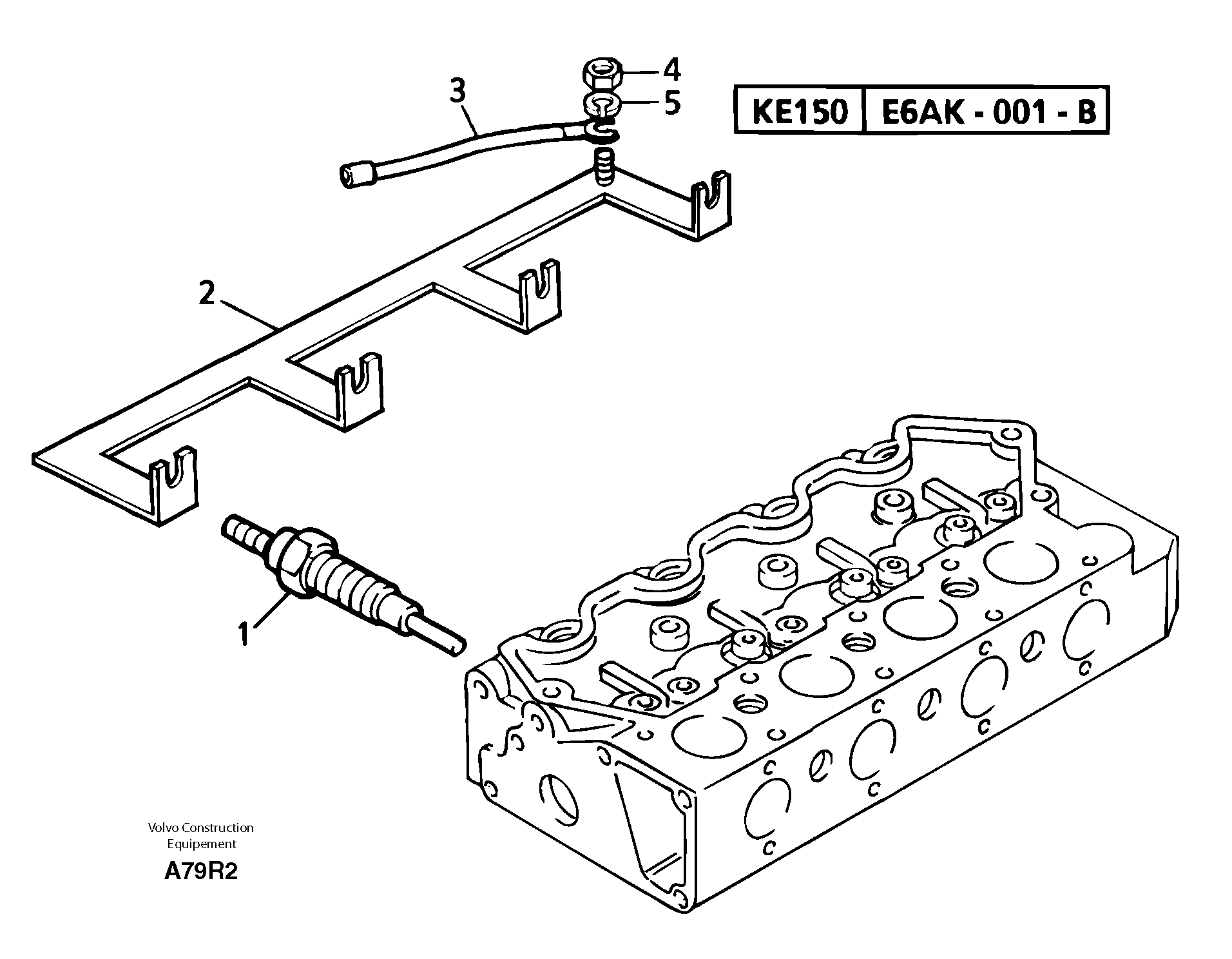 Схема запчастей Volvo EC50 - 6443 Cold-start system EC50VV TYPE 247