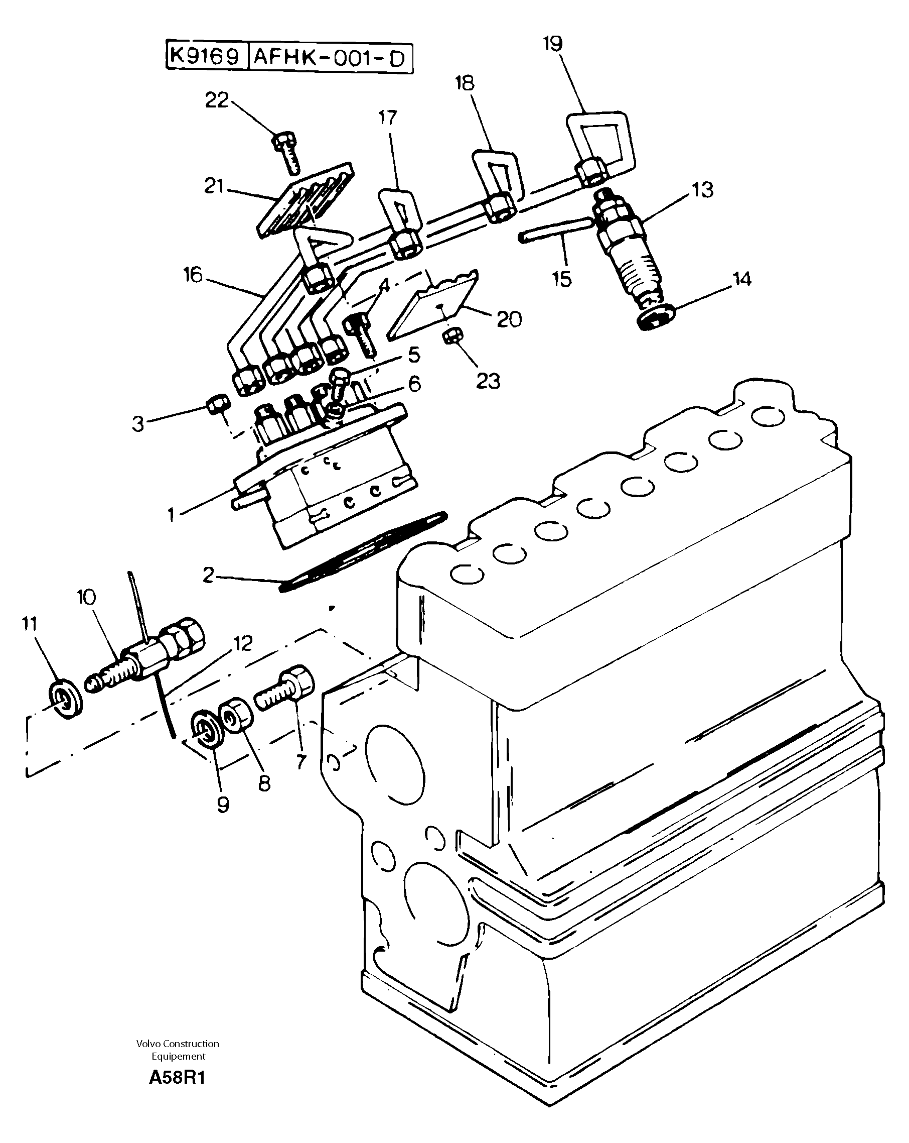 Схема запчастей Volvo EC50 - 14560 Fuel injection equipment ( diesel ) EC50 TYPE 247
