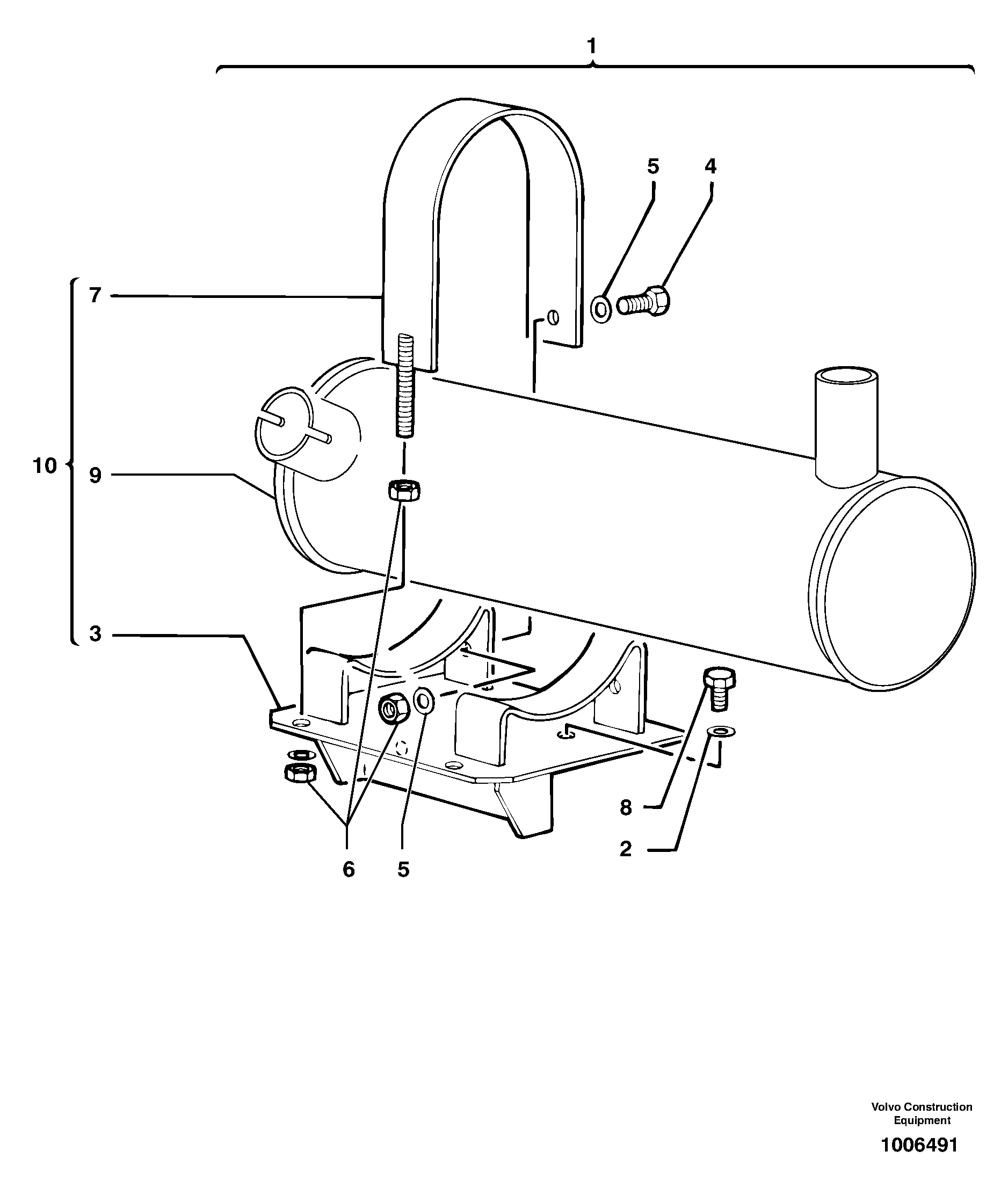 Схема запчастей Volvo EC50 - 14564 Muffler with catalytic exhaust EC50 TYPE 247