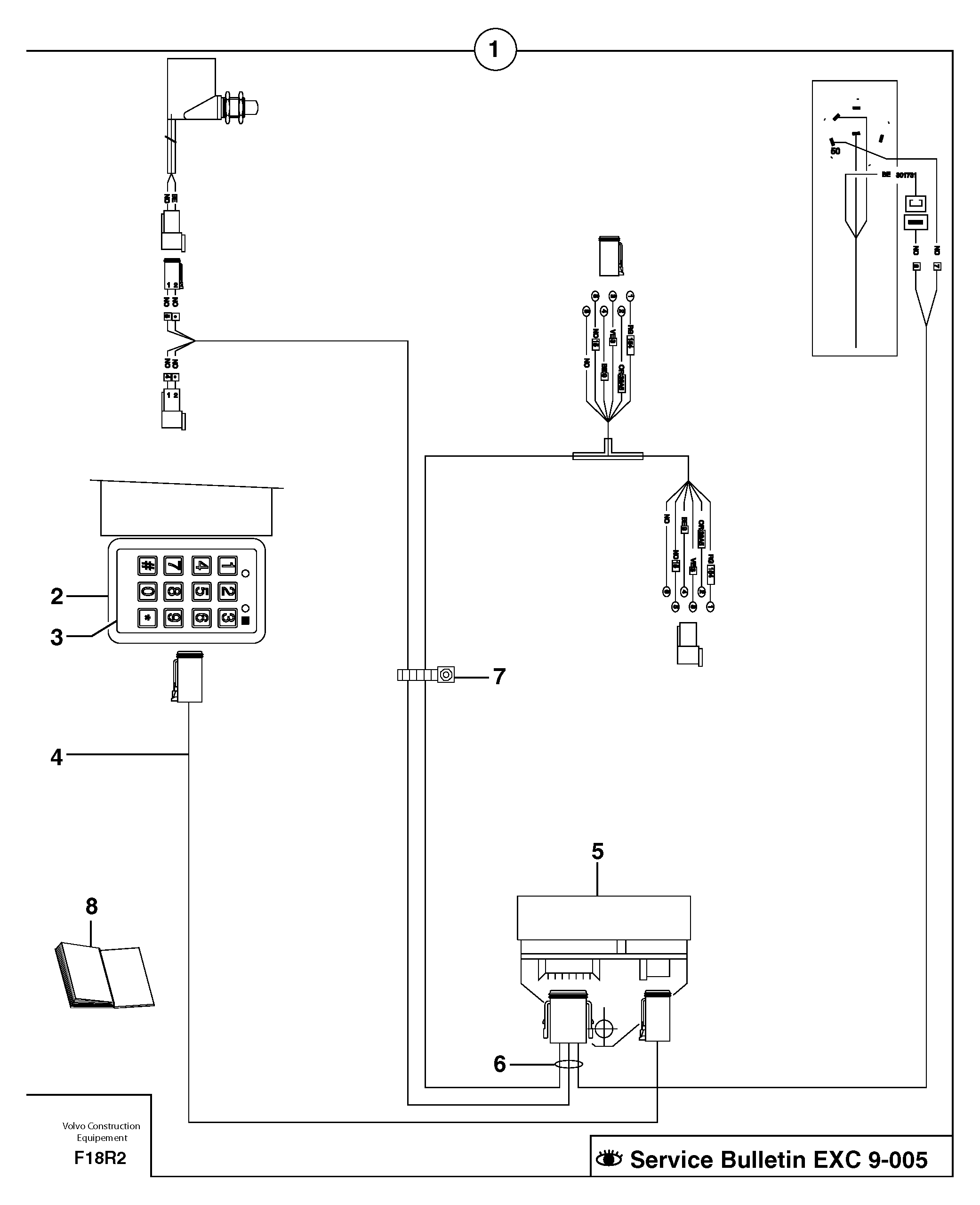 Схема запчастей Volvo EC50 - 7128 coded keypad ( anti-start ) / with Puma EC50VV TYPE 247