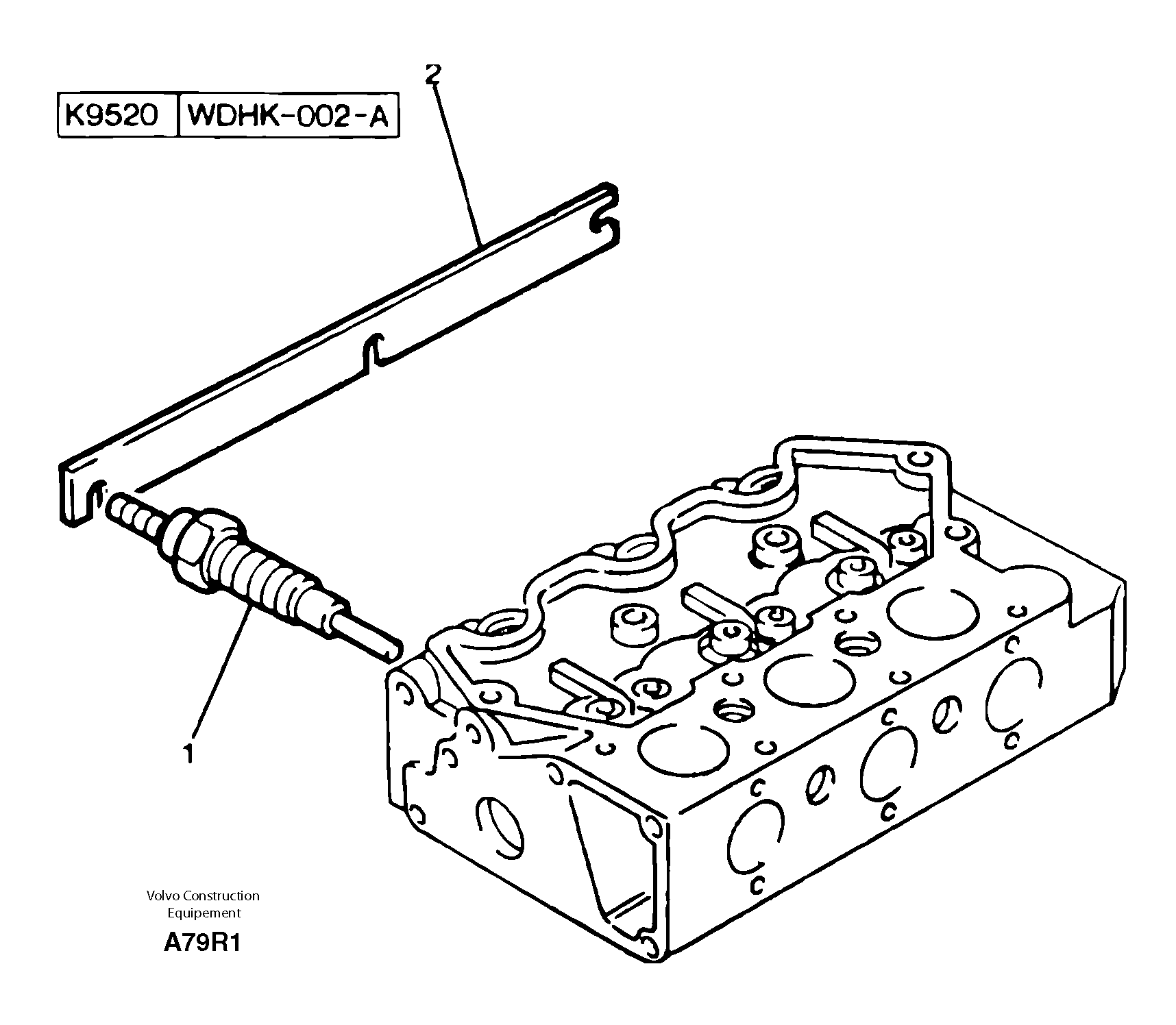 Схема запчастей Volvo EC50 - 8673 Cold-start system EC50 TYPE 247