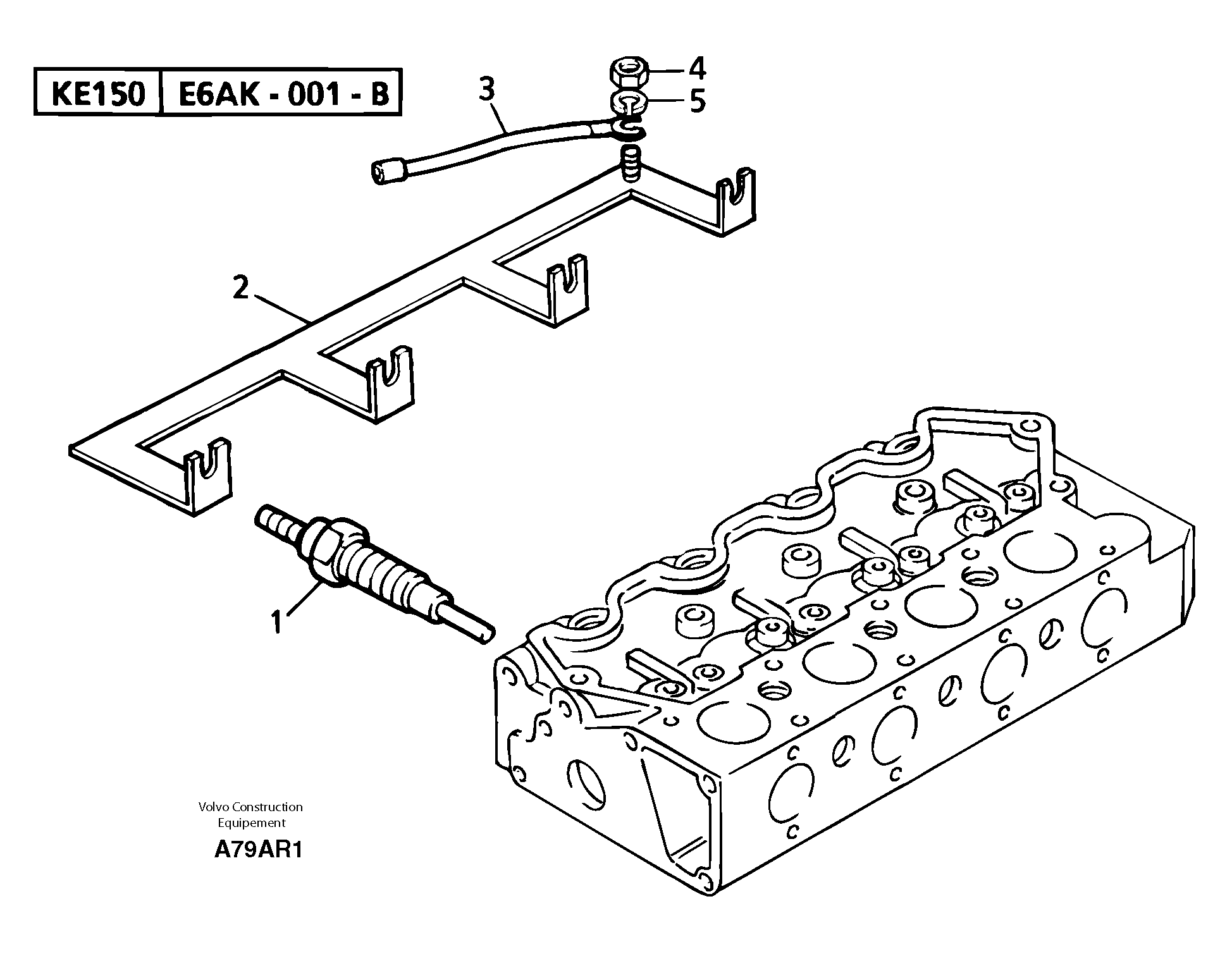 Схема запчастей Volvo EC50 - 8674 Cold-start system EC50 TYPE 247