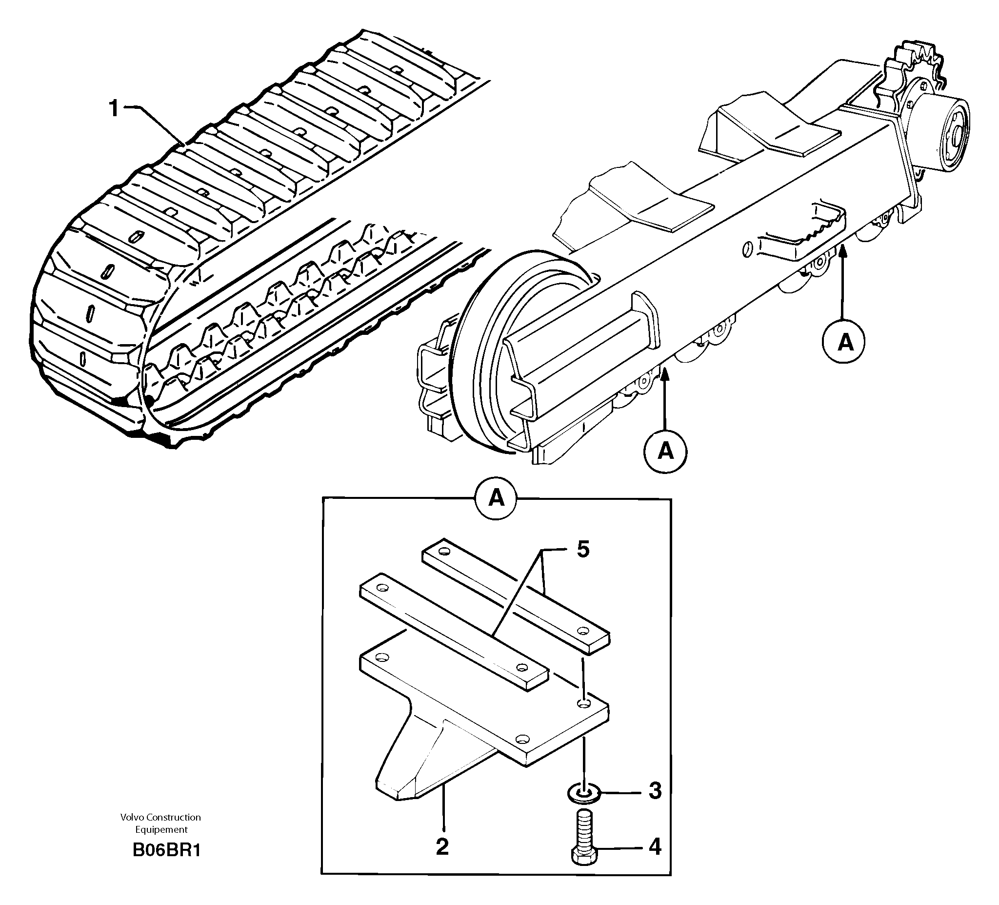 Схема запчастей Volvo EC50 - 76220 Гусеничные цепи (гусеницы) резиновые EC50VV TYPE 247