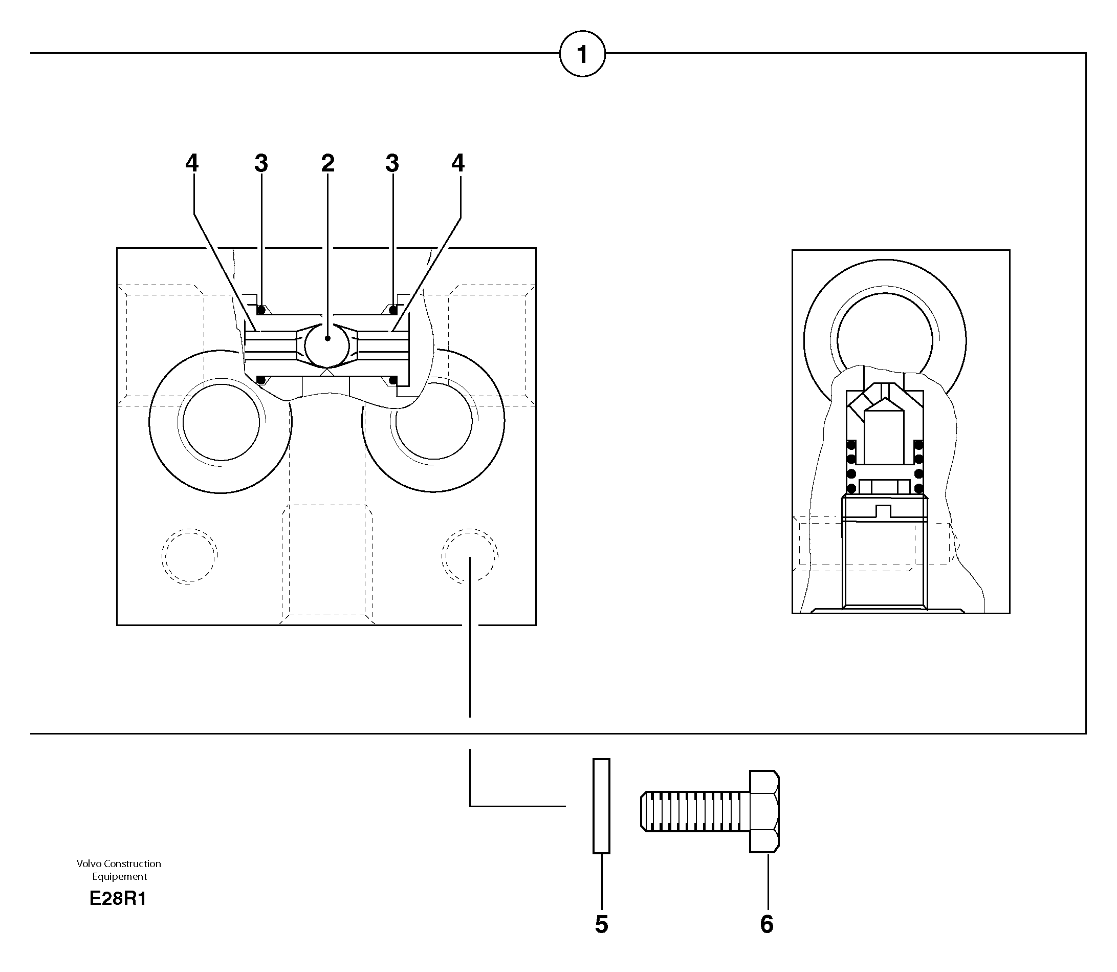 Схема запчастей Volvo EC50 - 33182 Slewing block EC50VV TYPE 247