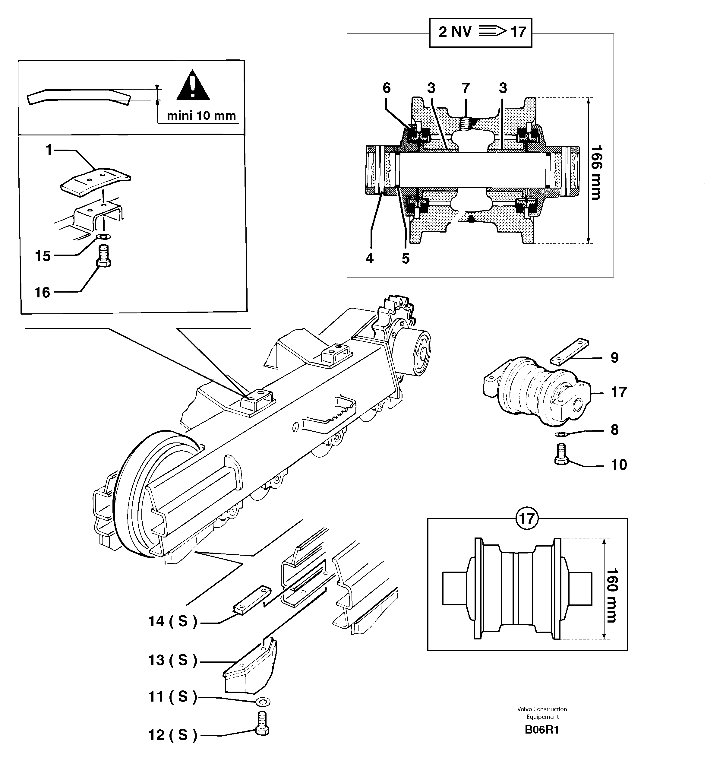 Схема запчастей Volvo EC50 - 9781 Track rollers EC50 TYPE 247