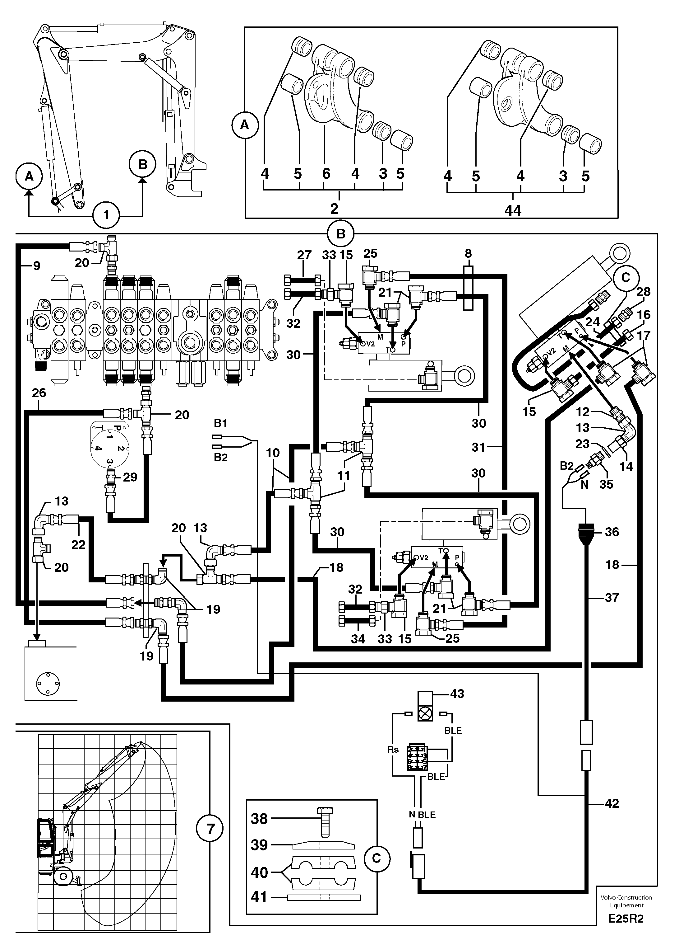 Схема запчастей Volvo EC50 - 14830 Handling operations Ce / without Puma EC50VV TYPE 247