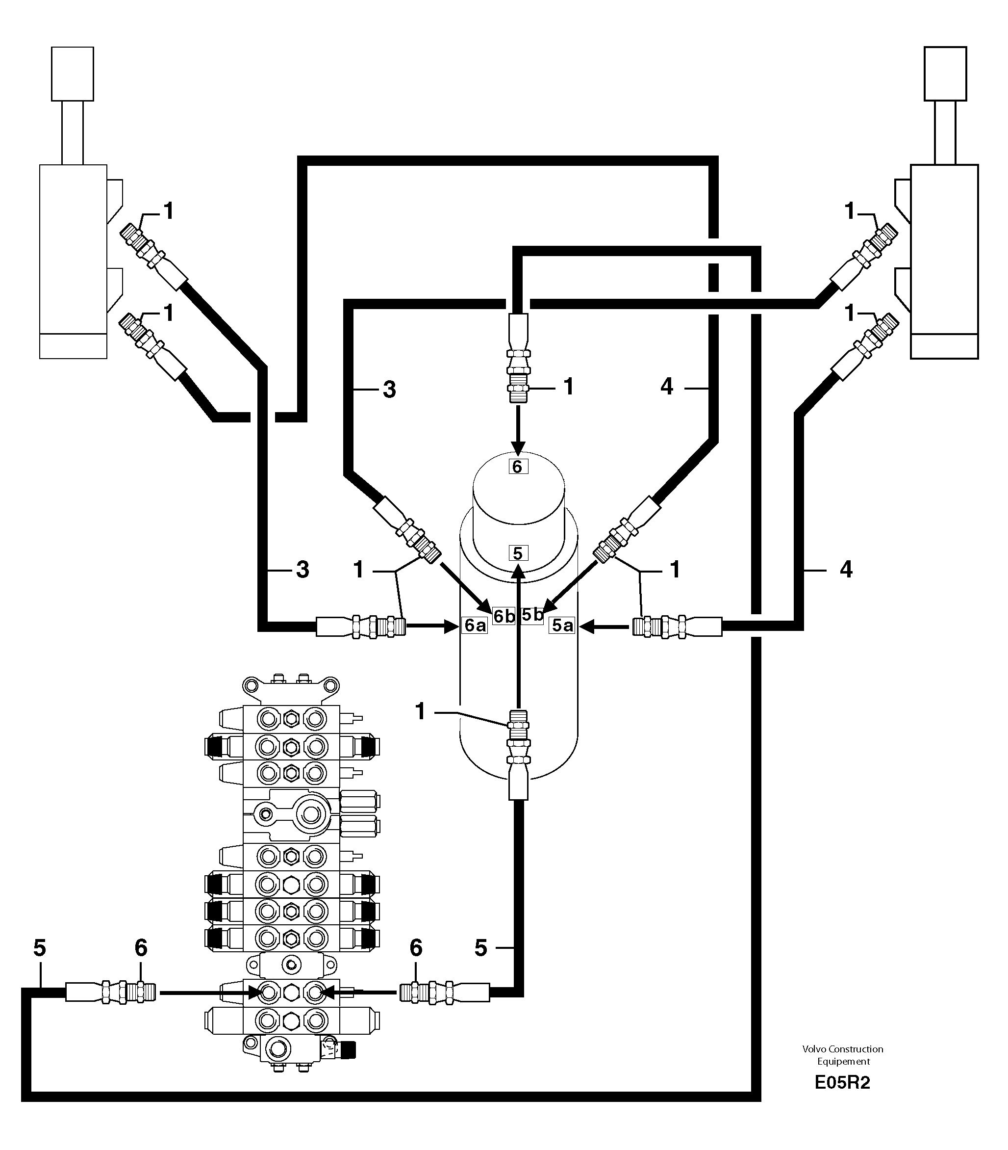 Схема запчастей Volvo EC50 - 31754 Hydr. circuit. ( dozer blade ) EC50VV TYPE 247