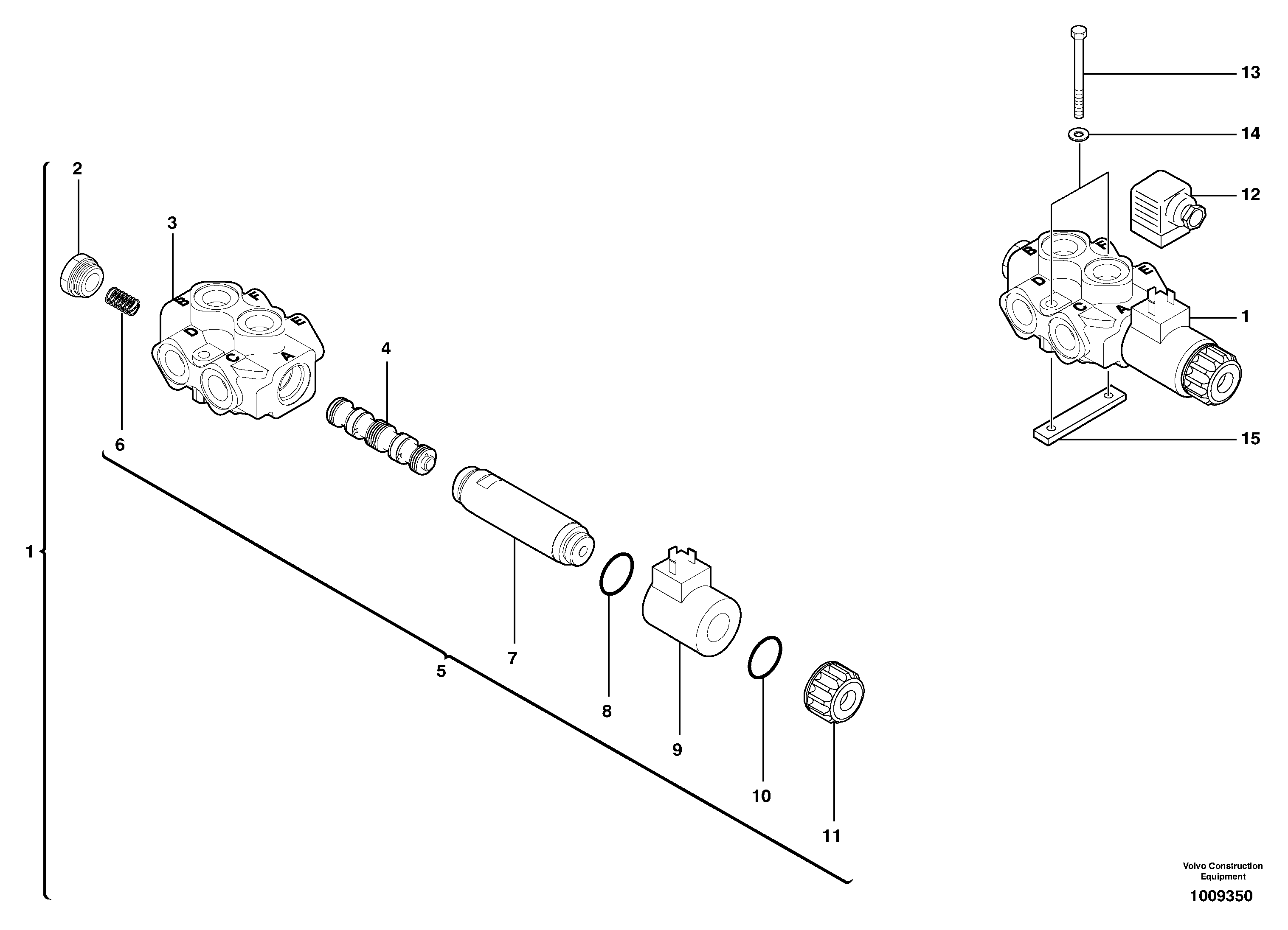 Схема запчастей Volvo EC50 - 12193 Slewing-offset selector switch EC50 TYPE 247
