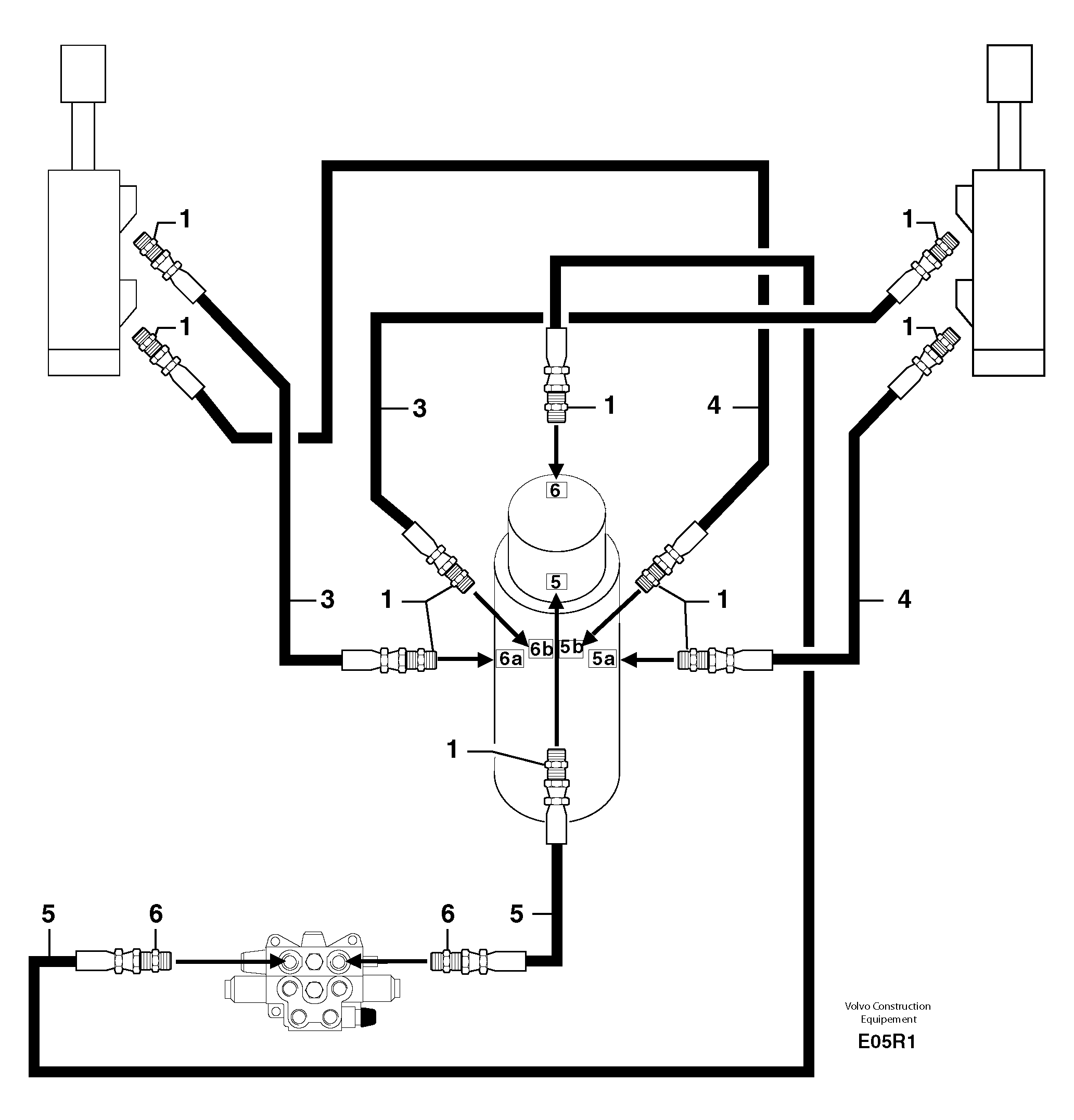 Схема запчастей Volvo EC50 - 31752 Hydr. circuit. ( dozer blade ) EC50 TYPE 247