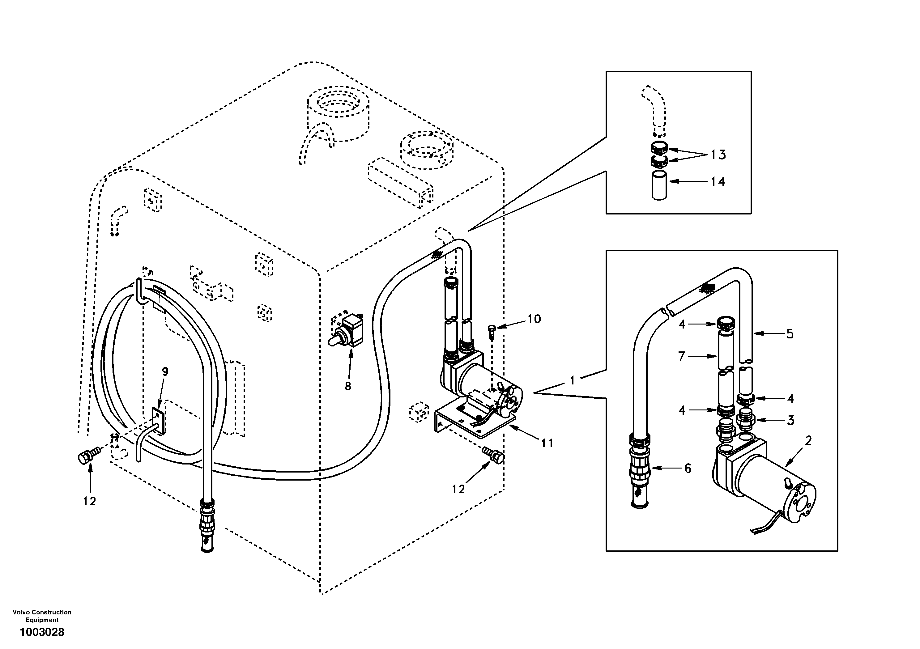 Схема запчастей Volvo EC55 - 29266 Fuel filling pump EC55 SER NO 5001-
