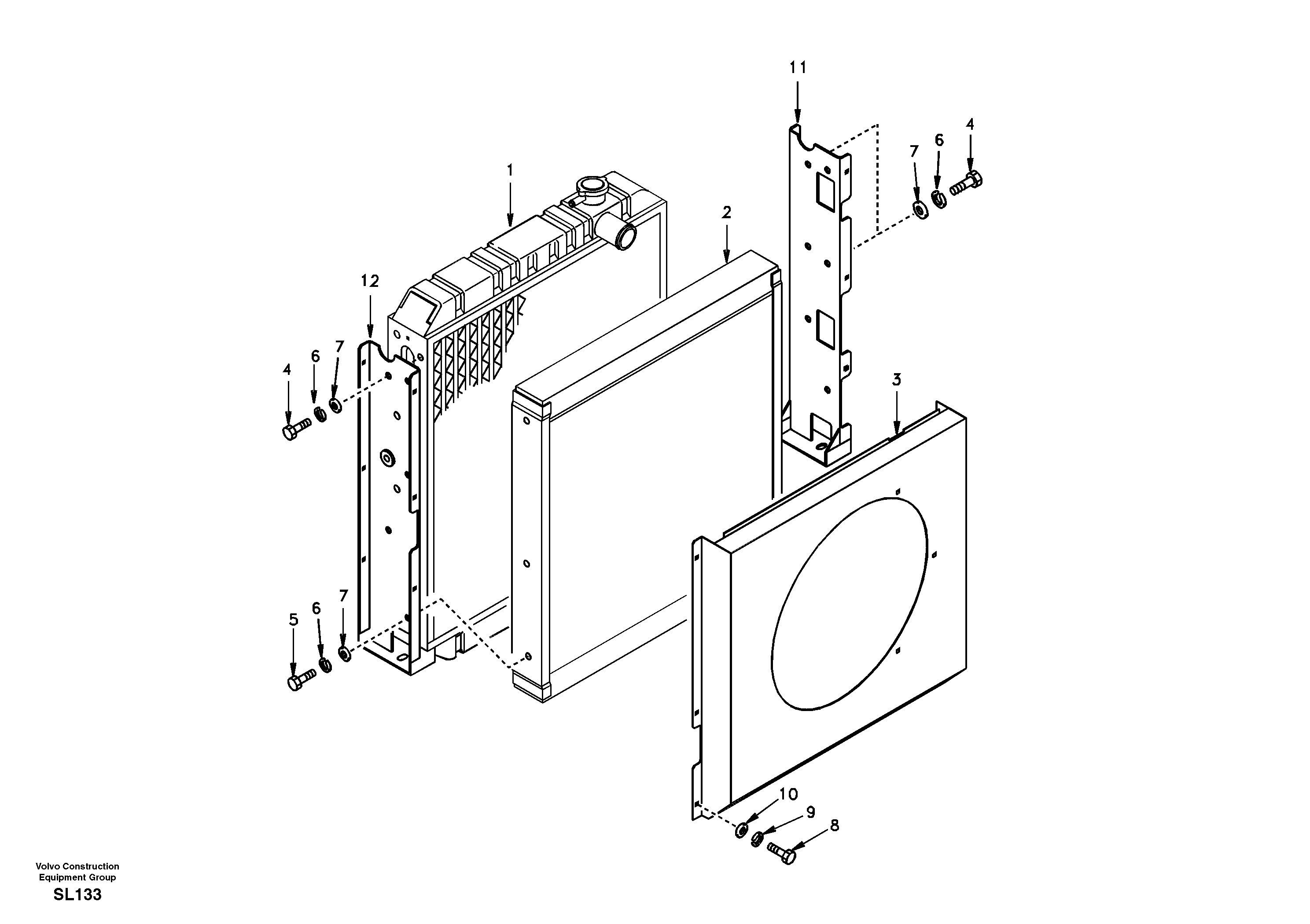 Схема запчастей Volvo EC55 - 29267 Радиатор EC55 SER NO 5001-