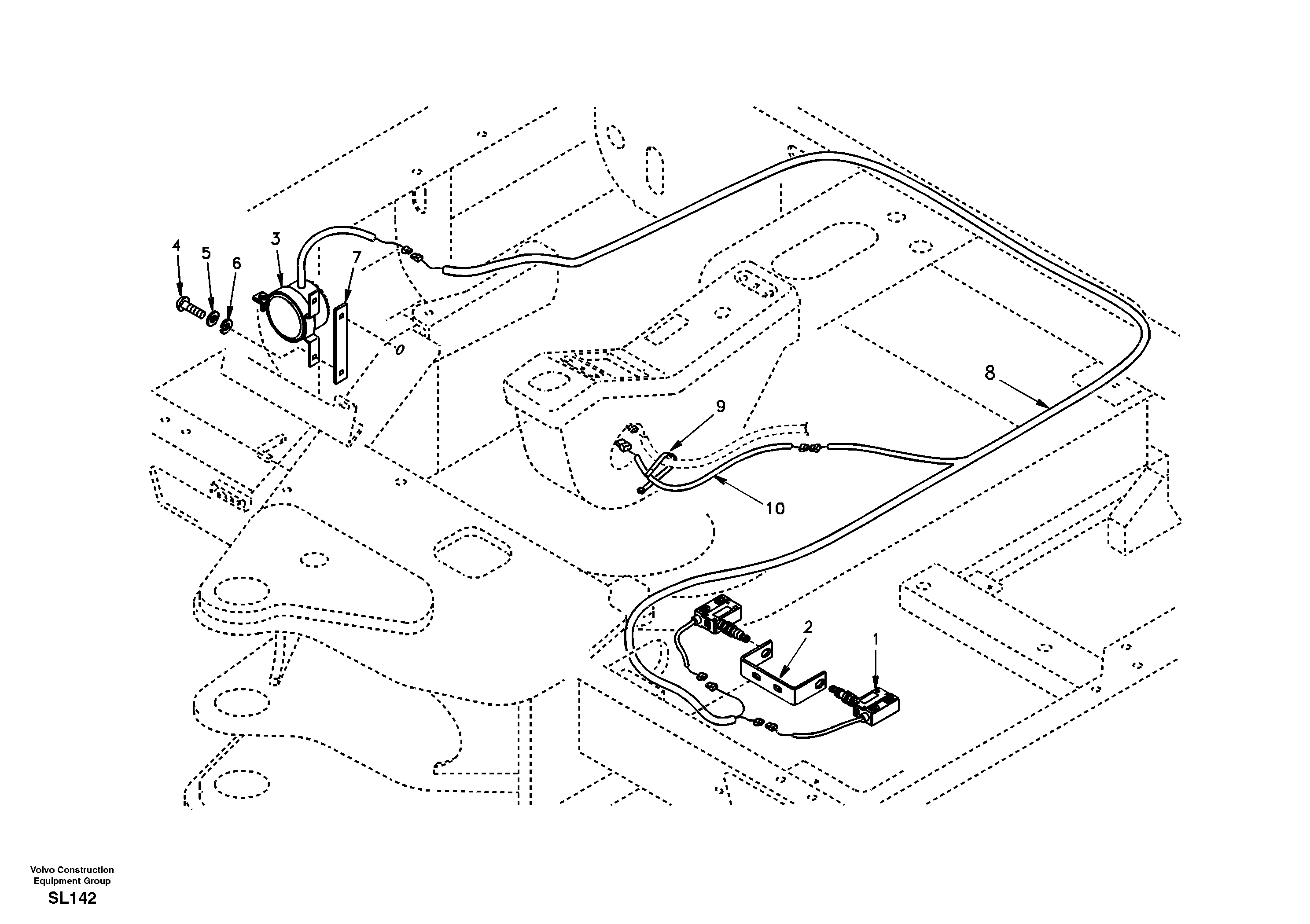 Схема запчастей Volvo EC55 - 36260 Back-up warning unit EC55 SER NO 5001-