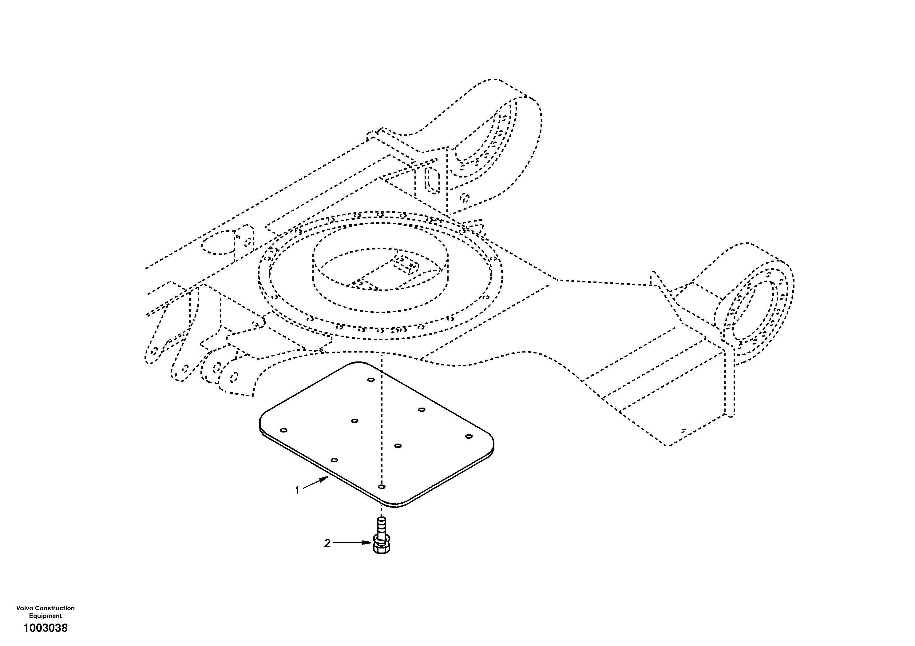 Схема запчастей Volvo EC55 - 30594 Protecting plate EC55 SER NO 5001-
