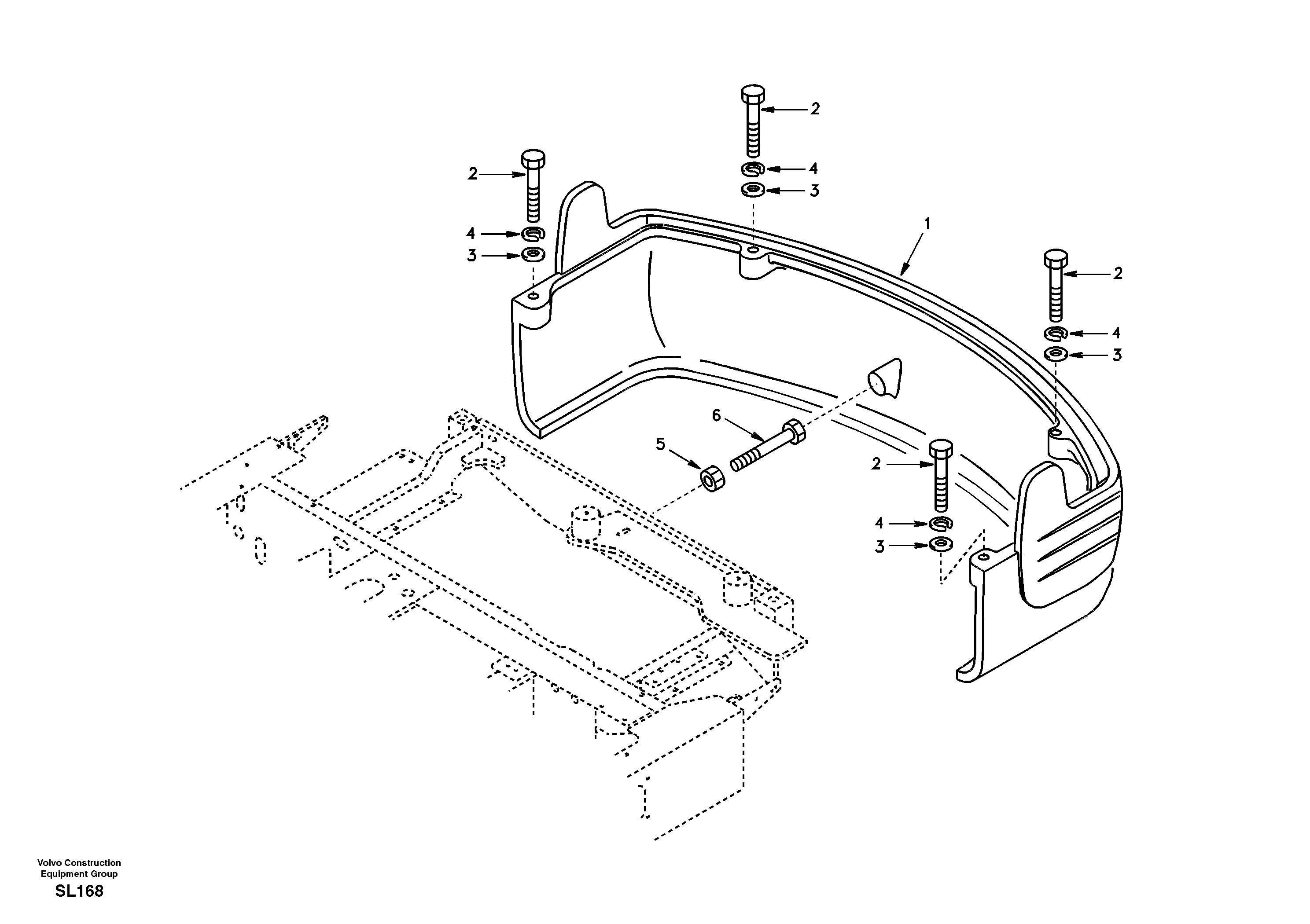 Схема запчастей Volvo EC55 - 28854 Противовесы EC55 SER NO 5001-
